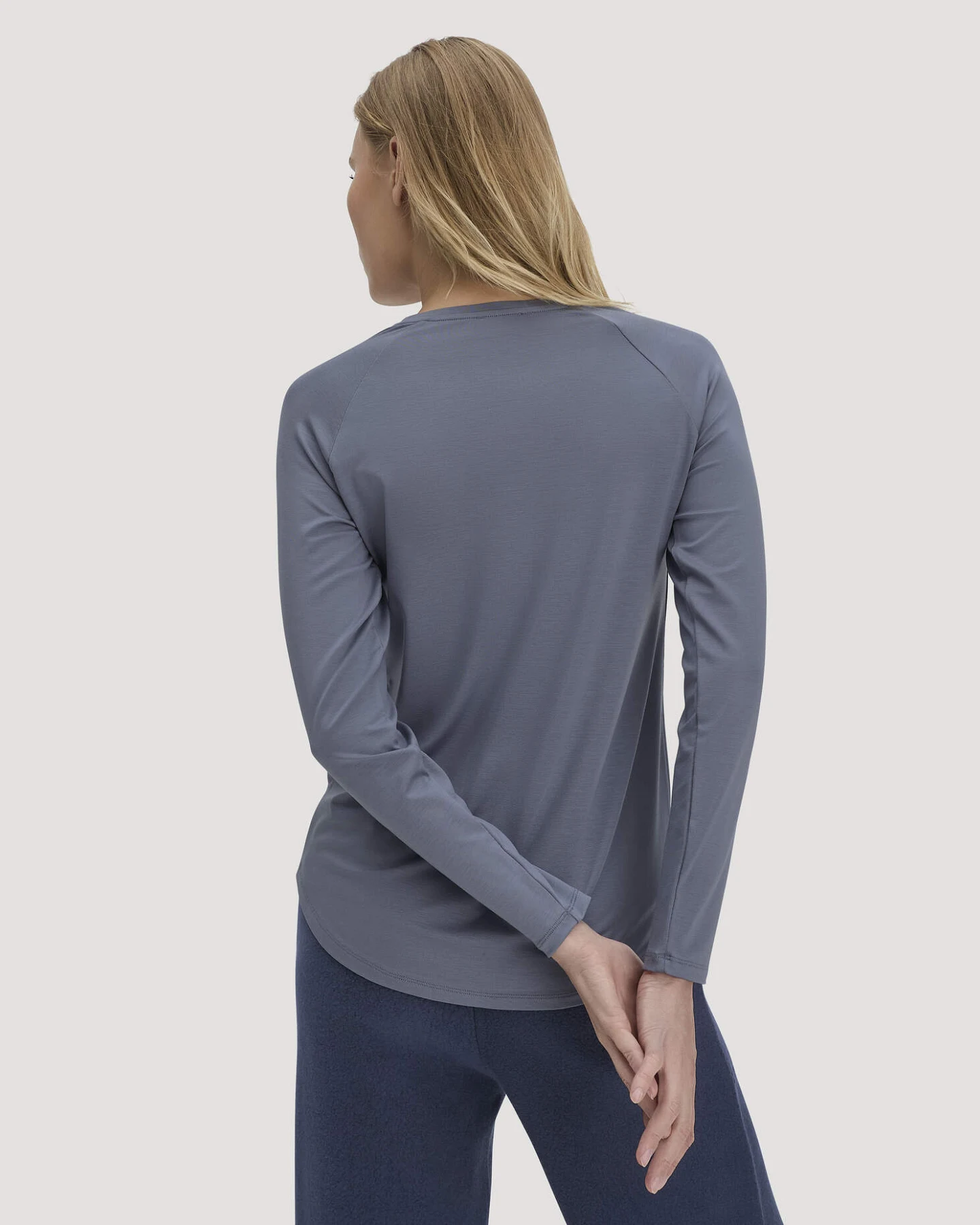 hessnatur Loungewear Longsleeve Regular ACTIVE COMFORT aus TENCEL™ Lyocell - blau - Größe 34 – Ansicht 3