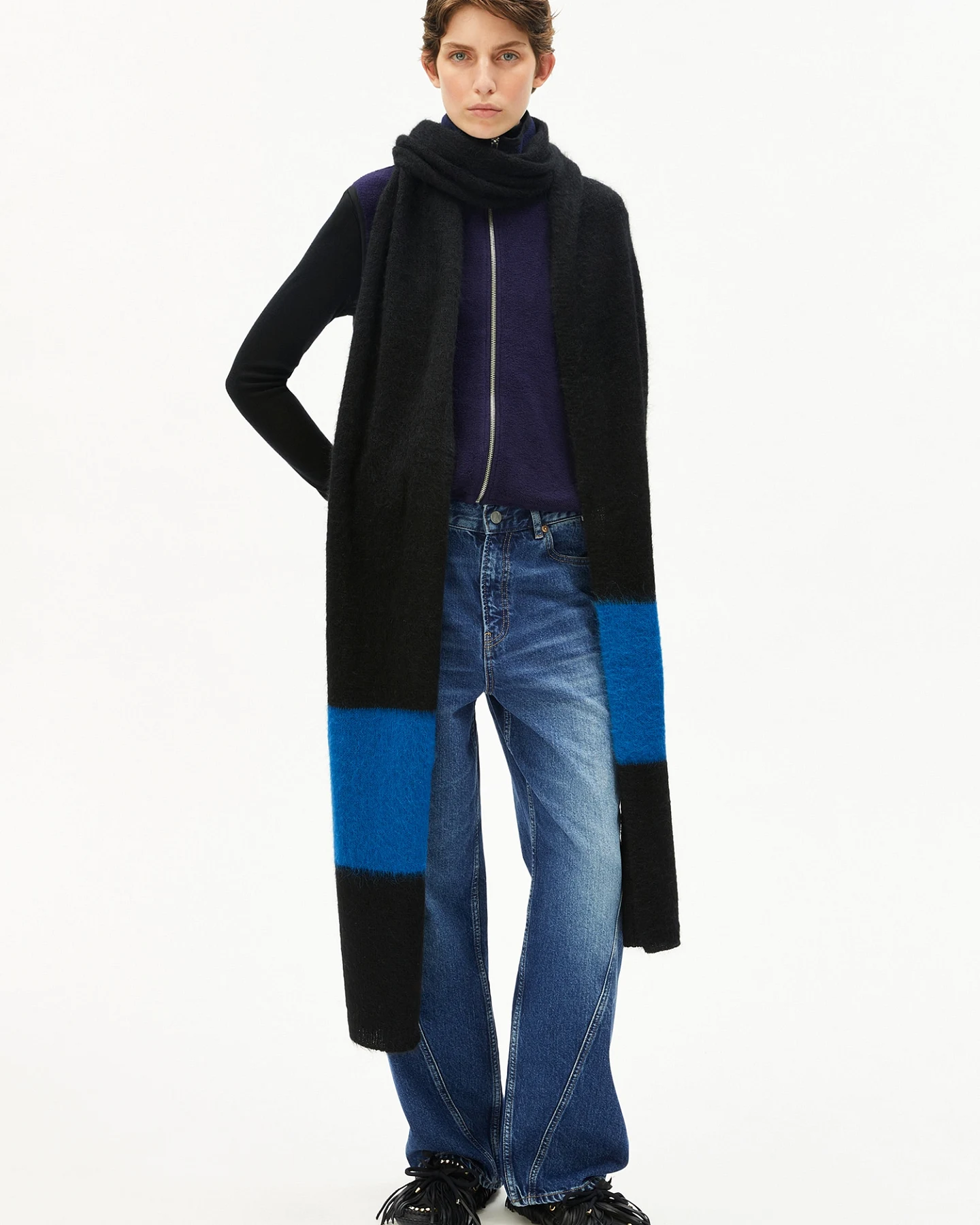 ARMEDANGELS Schal SAABE STRIPED UN-WASTED – Ansicht 2