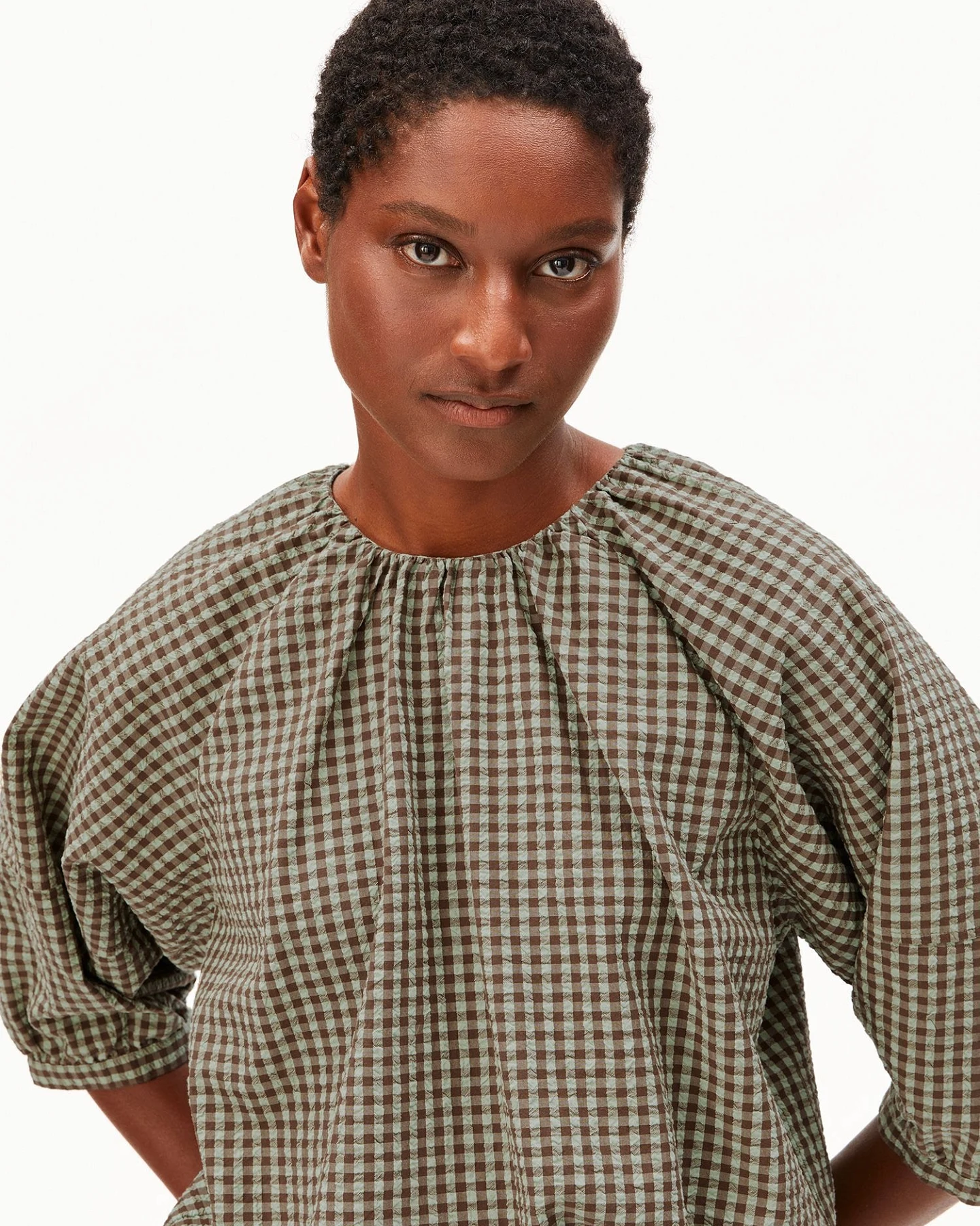 ARMEDANGELS Bluse VICHY SEERSUCKER – Ansicht 4