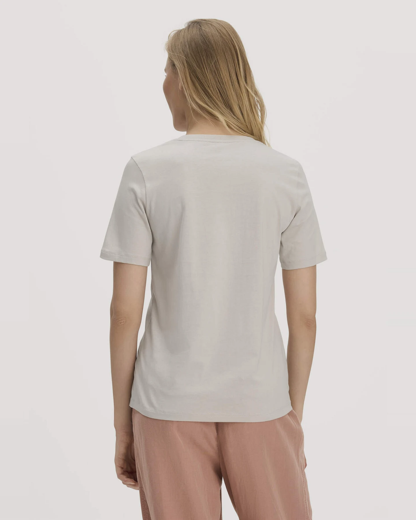 hessnatur Damen T-Shirt Regular aus Regenerative Organic Cotton (ROC) - beige - Größe 36 – Ansicht 3