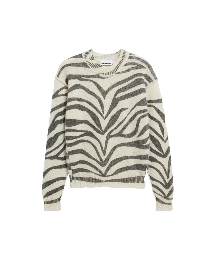 ARMEDANGELS Strickpullover BALBAA PREMIUM ZEBRARAA