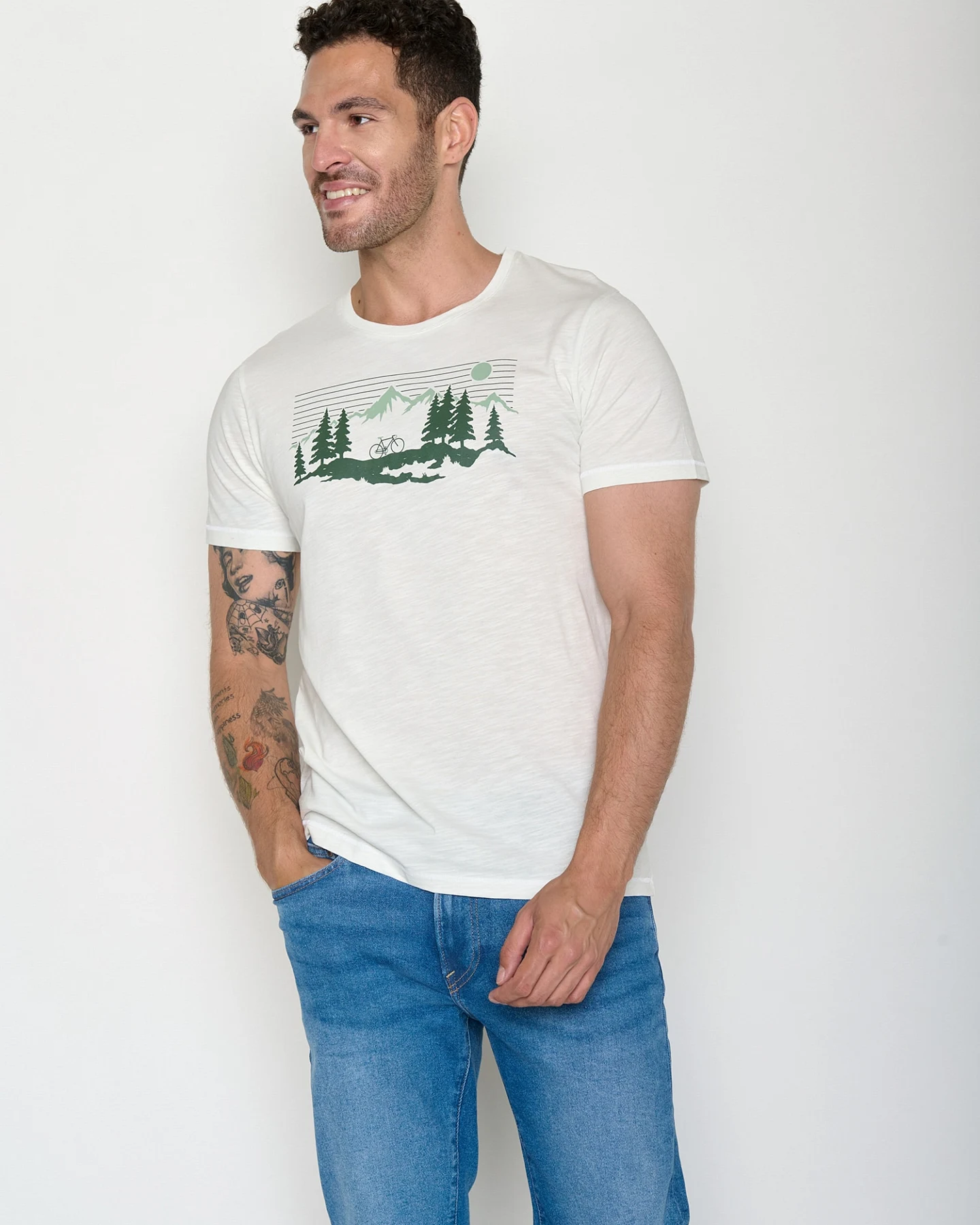 GREENBOMB T-Shirt Spice Bike Mountain Pines – Ansicht 2