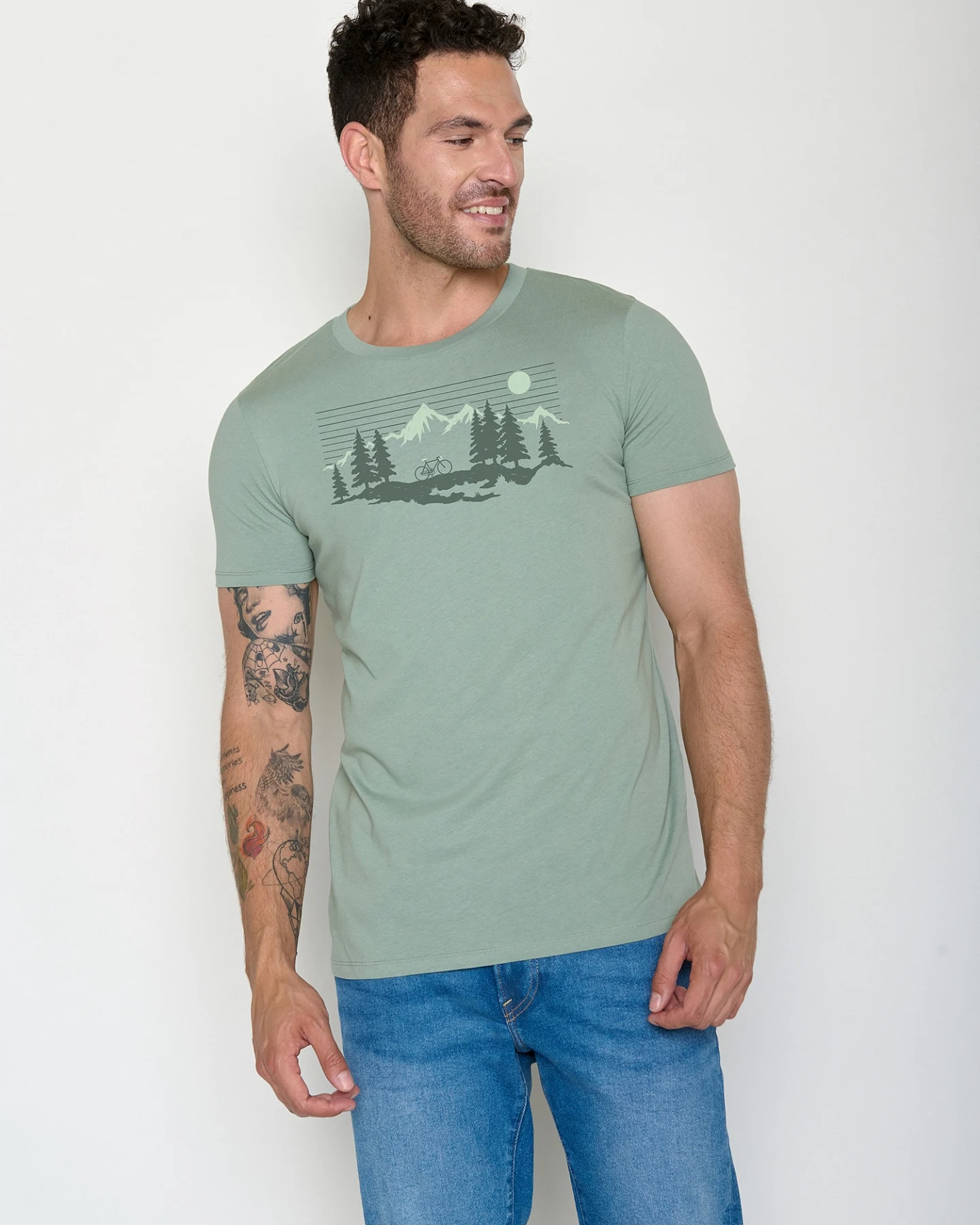 GREENBOMB T-Shirt Guide Bike Mountain Pines – Ansicht 2