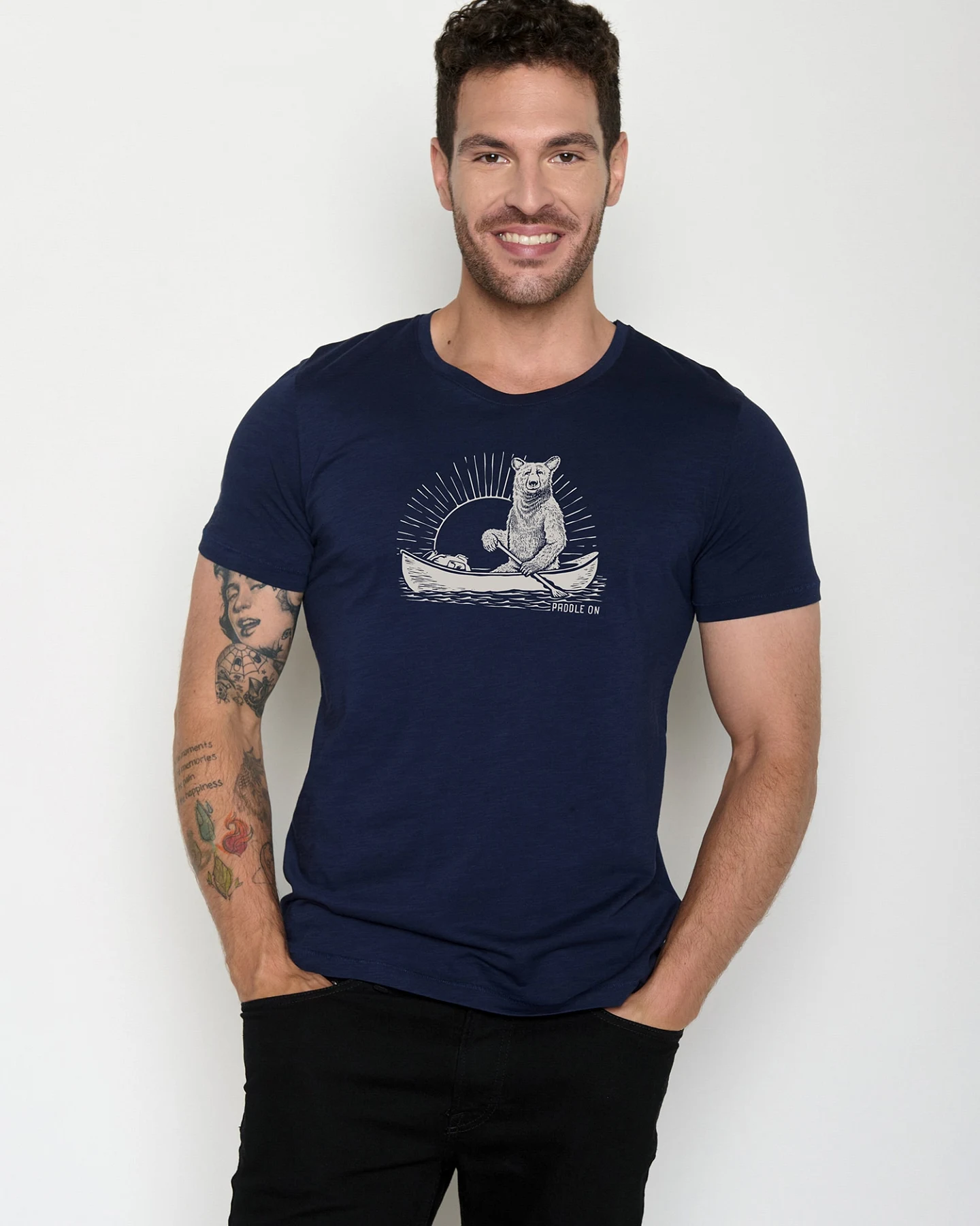 GREENBOMB T-Shirt Spice Bear Canoe – Ansicht 2