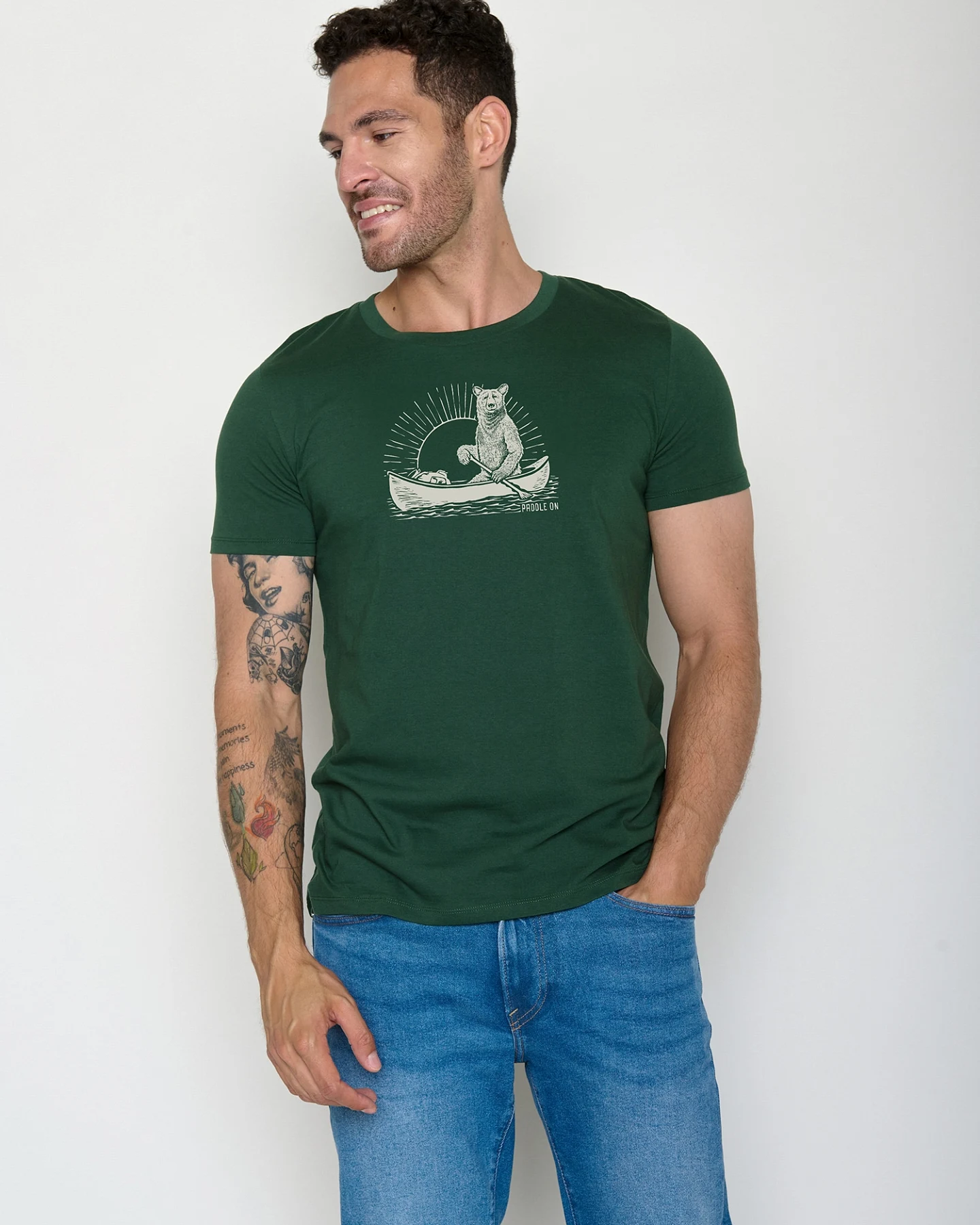 GREENBOMB T-Shirt Guide Bear Canoe – Ansicht 2