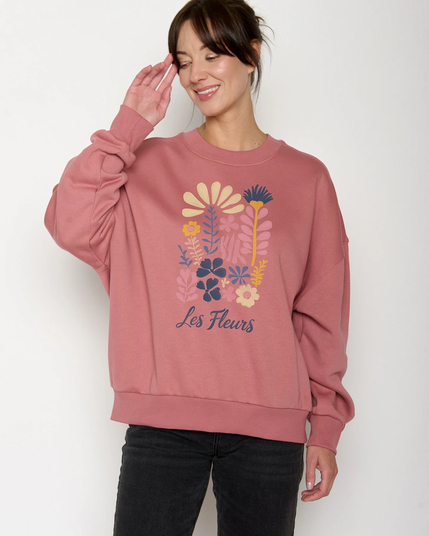 GREENBOMB Sweatshirt Les Fleurs – Ansicht 2