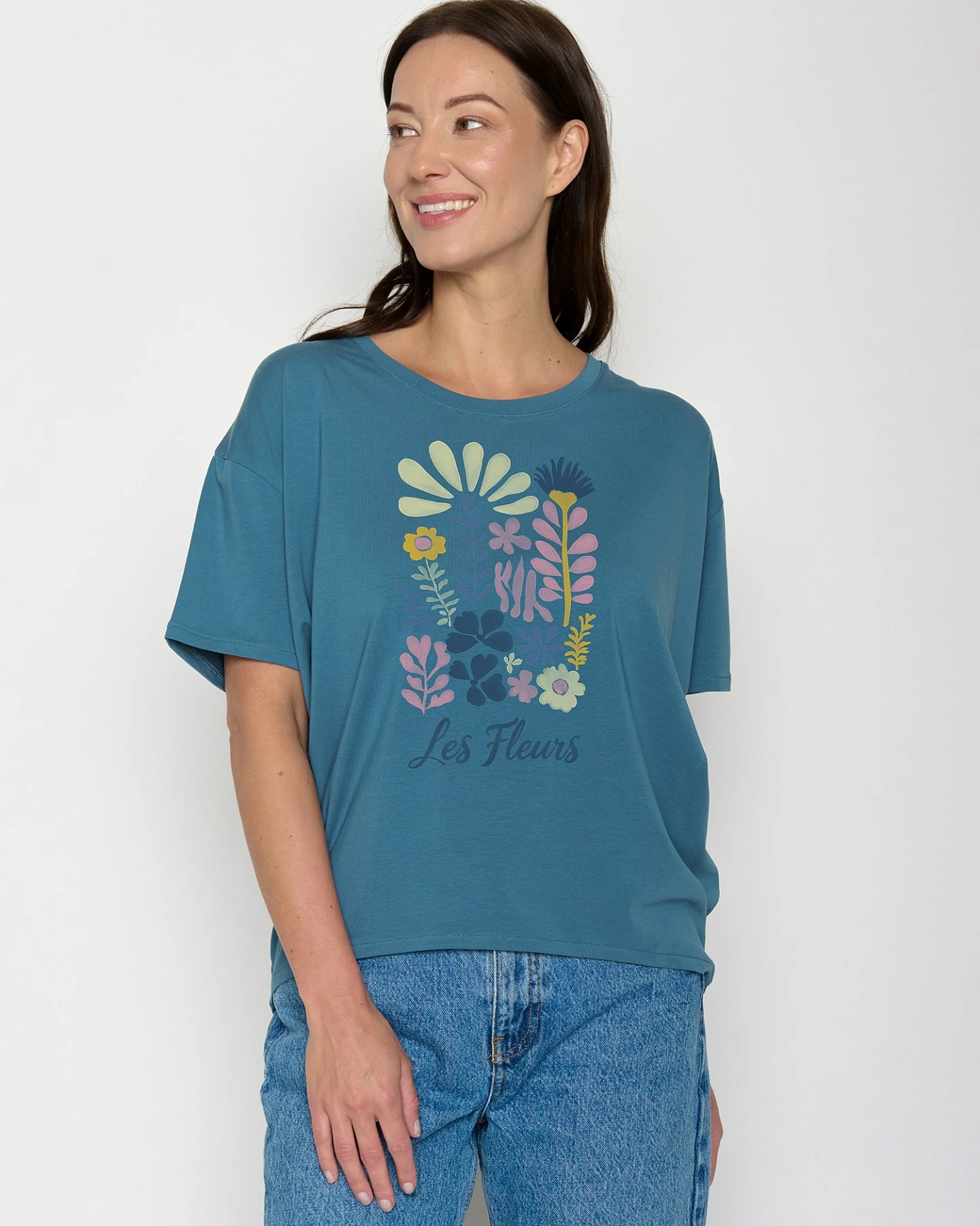 GREENBOMB T-Shirt Les Fleurs – Ansicht 2