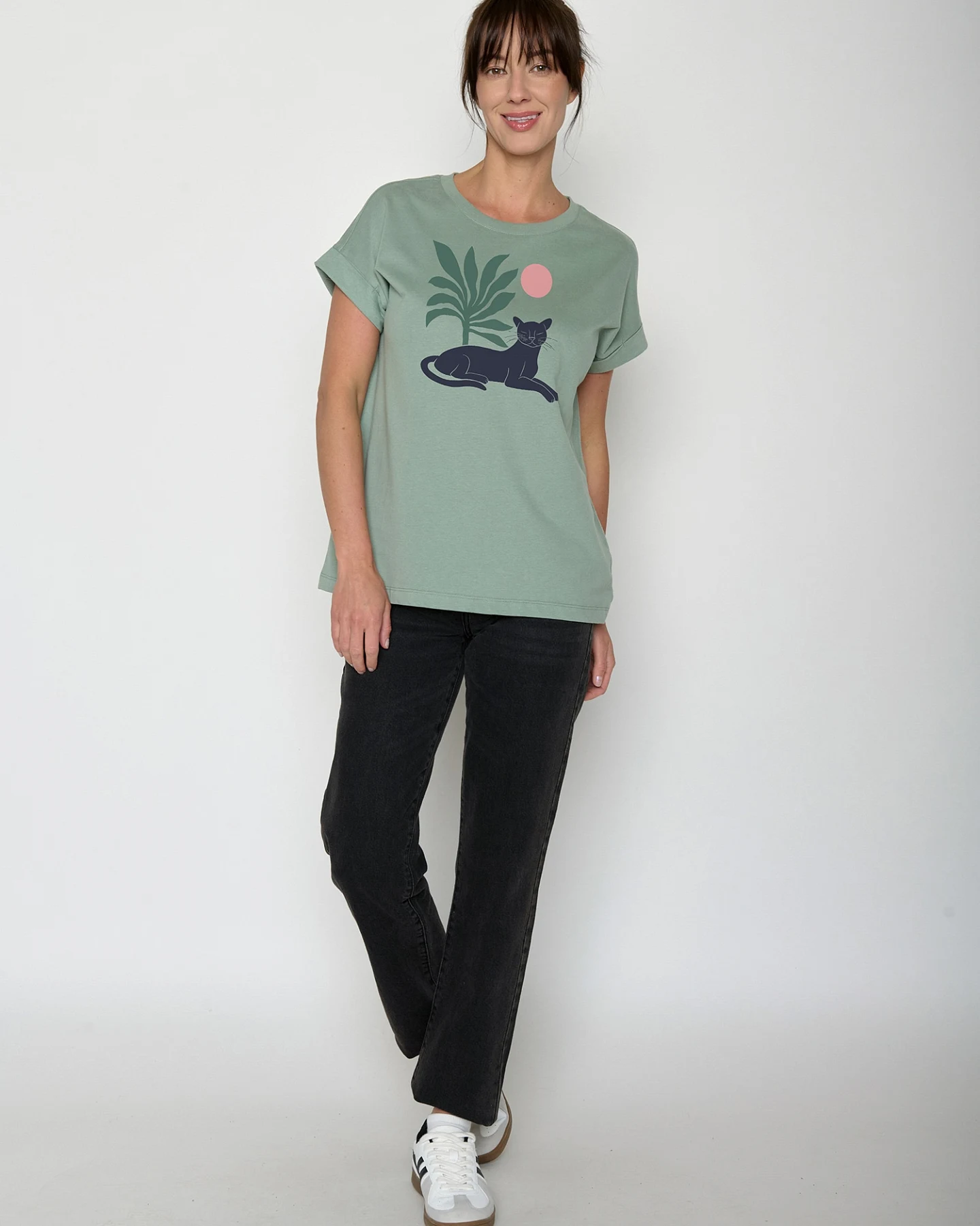 GREENBOMB T-Shirt Panther Leaves – Ansicht 4