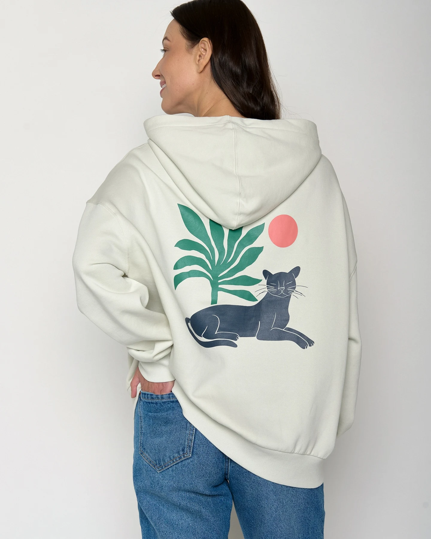 GREENBOMB Sweatshirt Panther Leaves – Ansicht 3