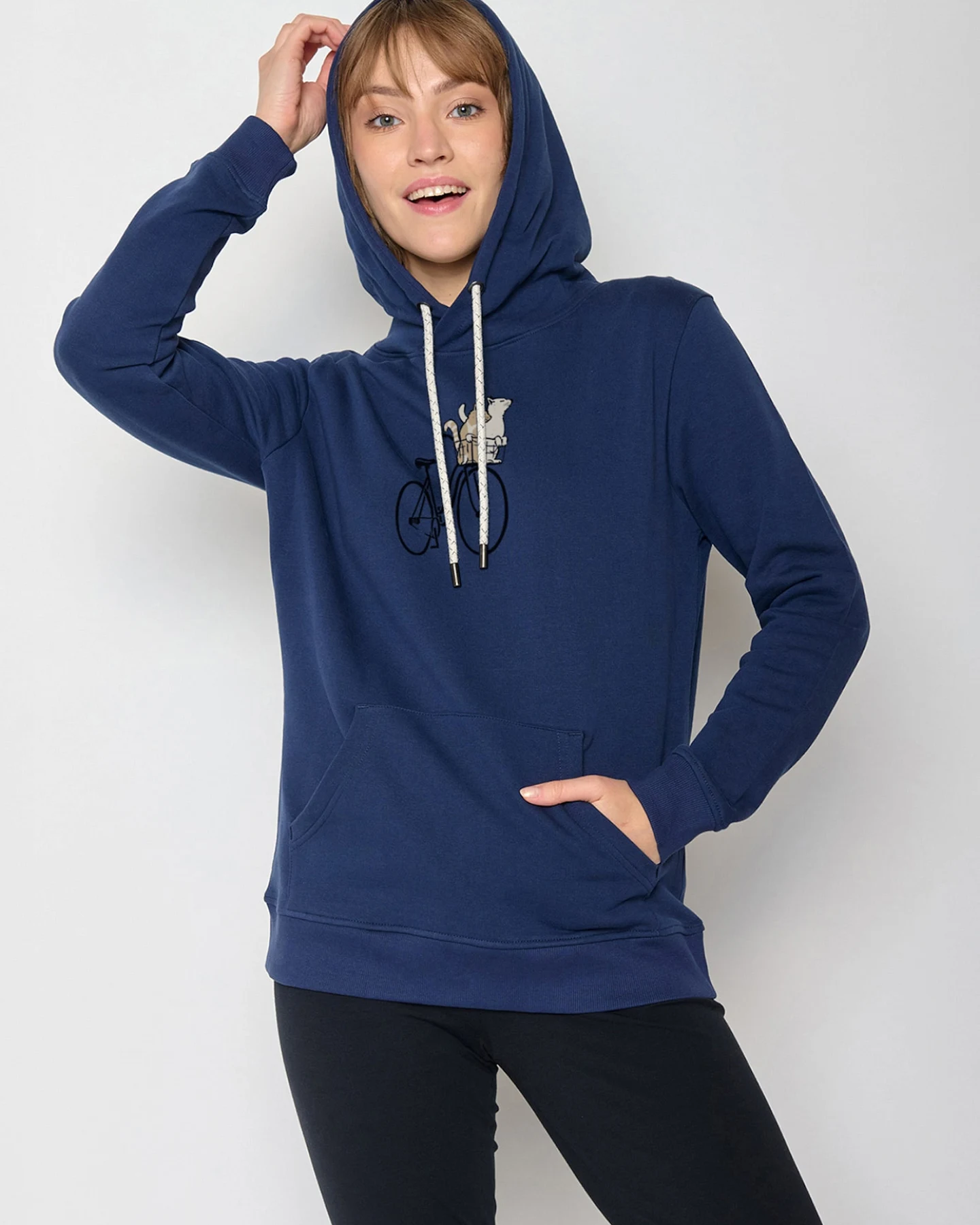 GREENBOMB Sweatshirt Bike Cats Basket – Ansicht 3