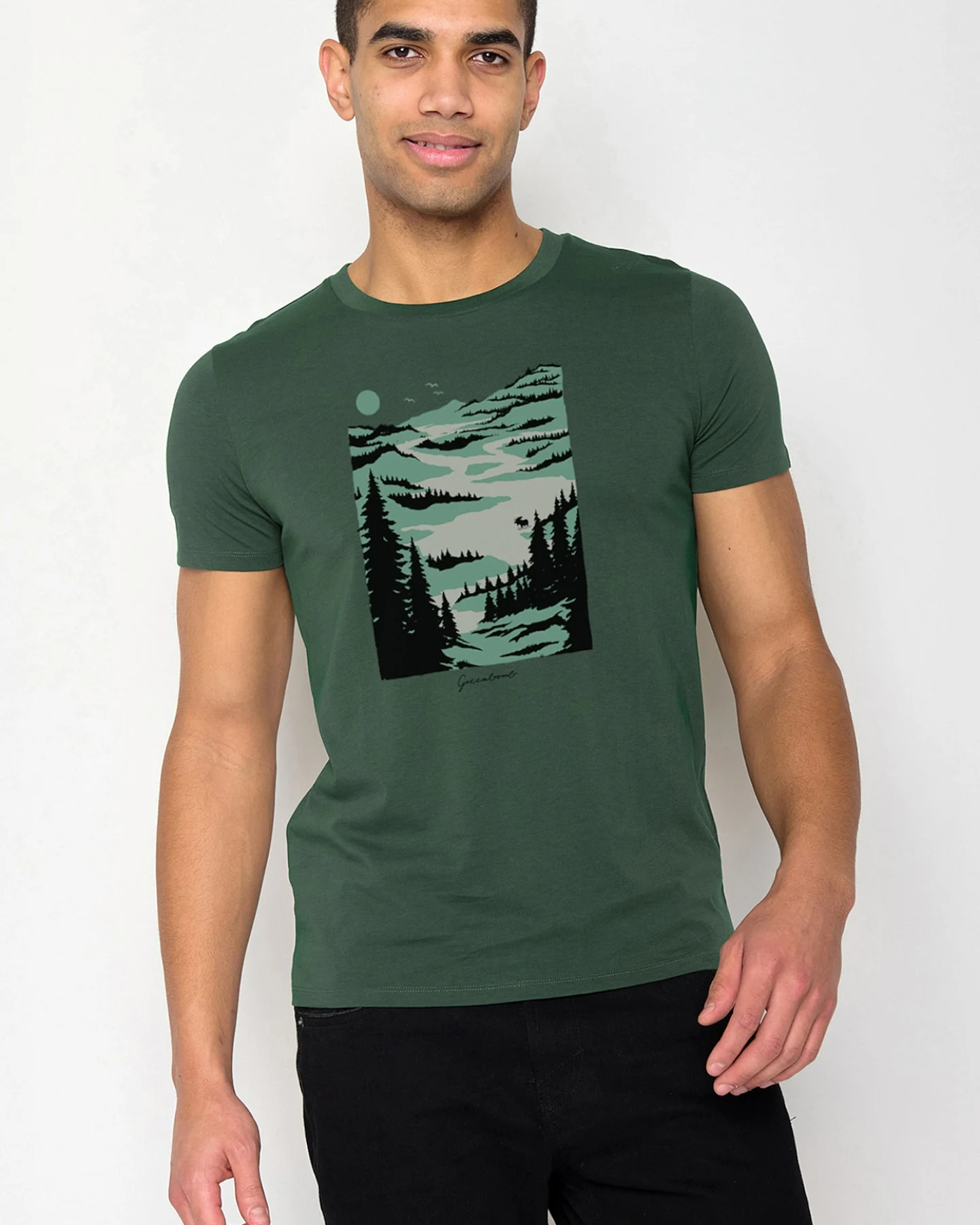 GREENBOMB T-Shirt Nature Lakeside – Ansicht 2