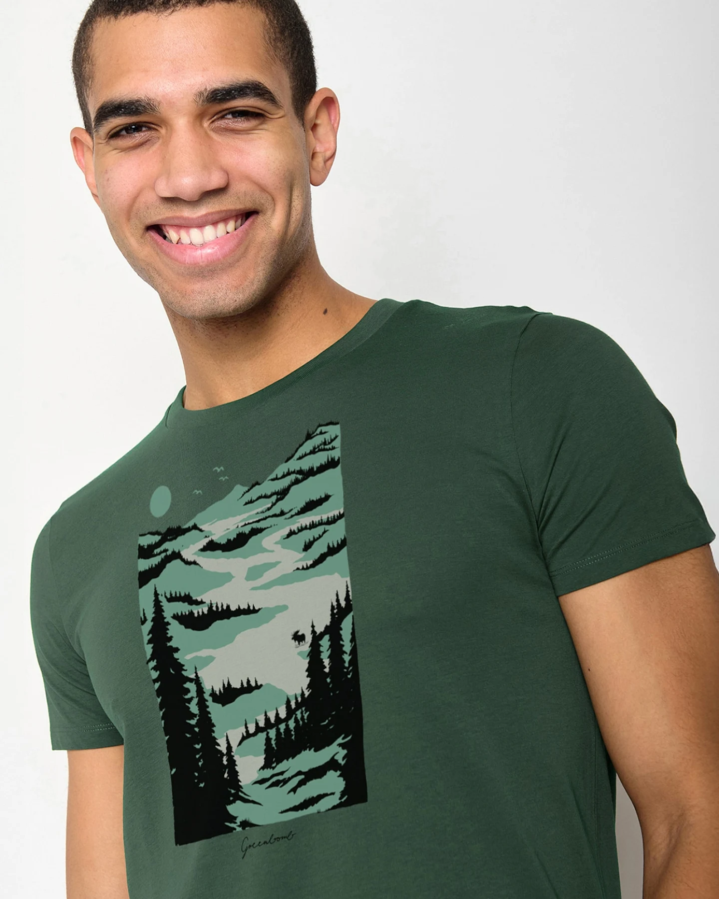 GREENBOMB T-Shirt Nature Lakeside – Ansicht 3