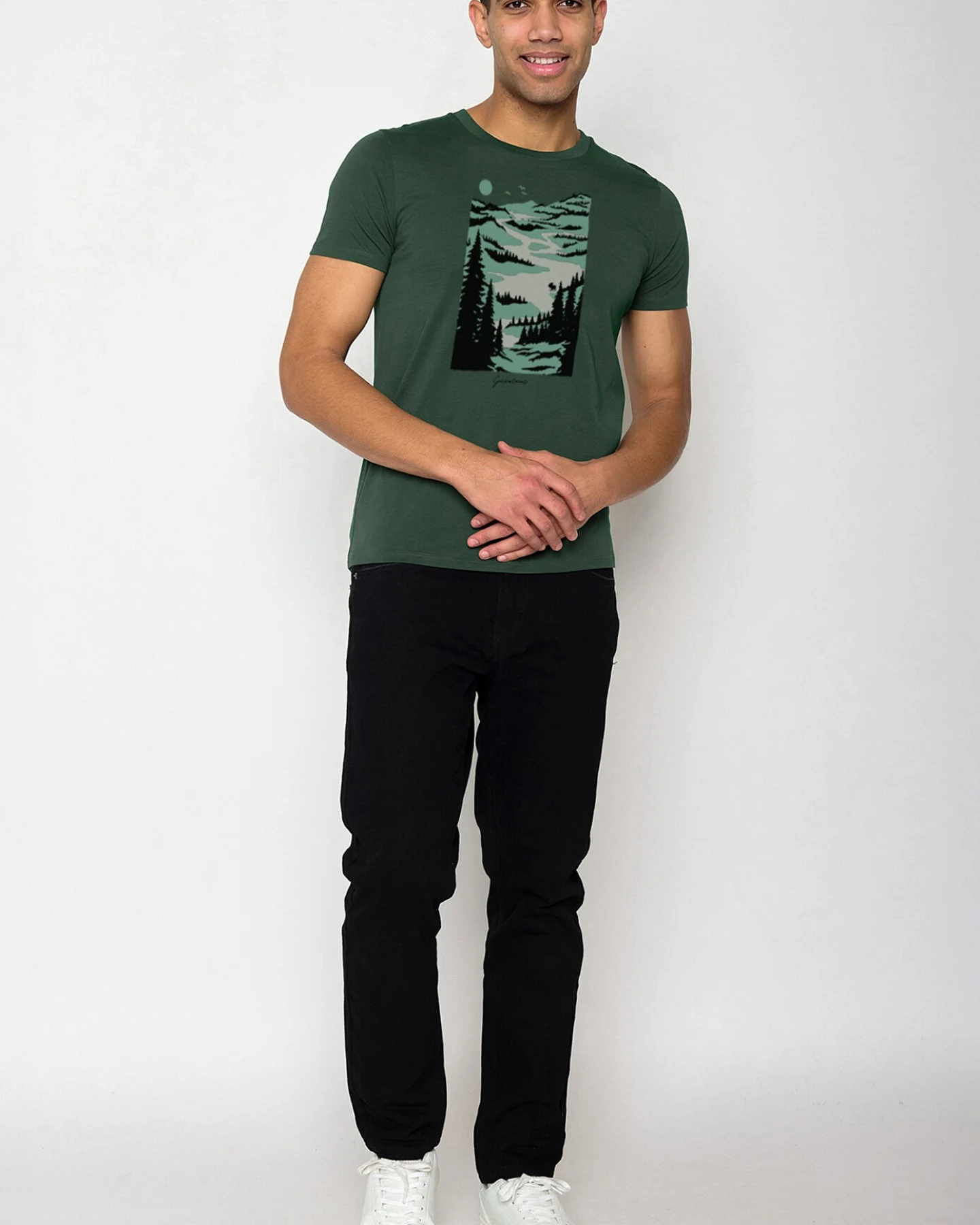 GREENBOMB T-Shirt Nature Lakeside – Ansicht 6