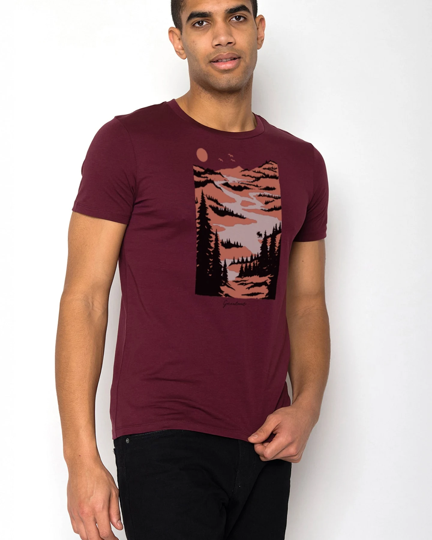 GREENBOMB T-Shirt Nature Lakeside – Ansicht 2