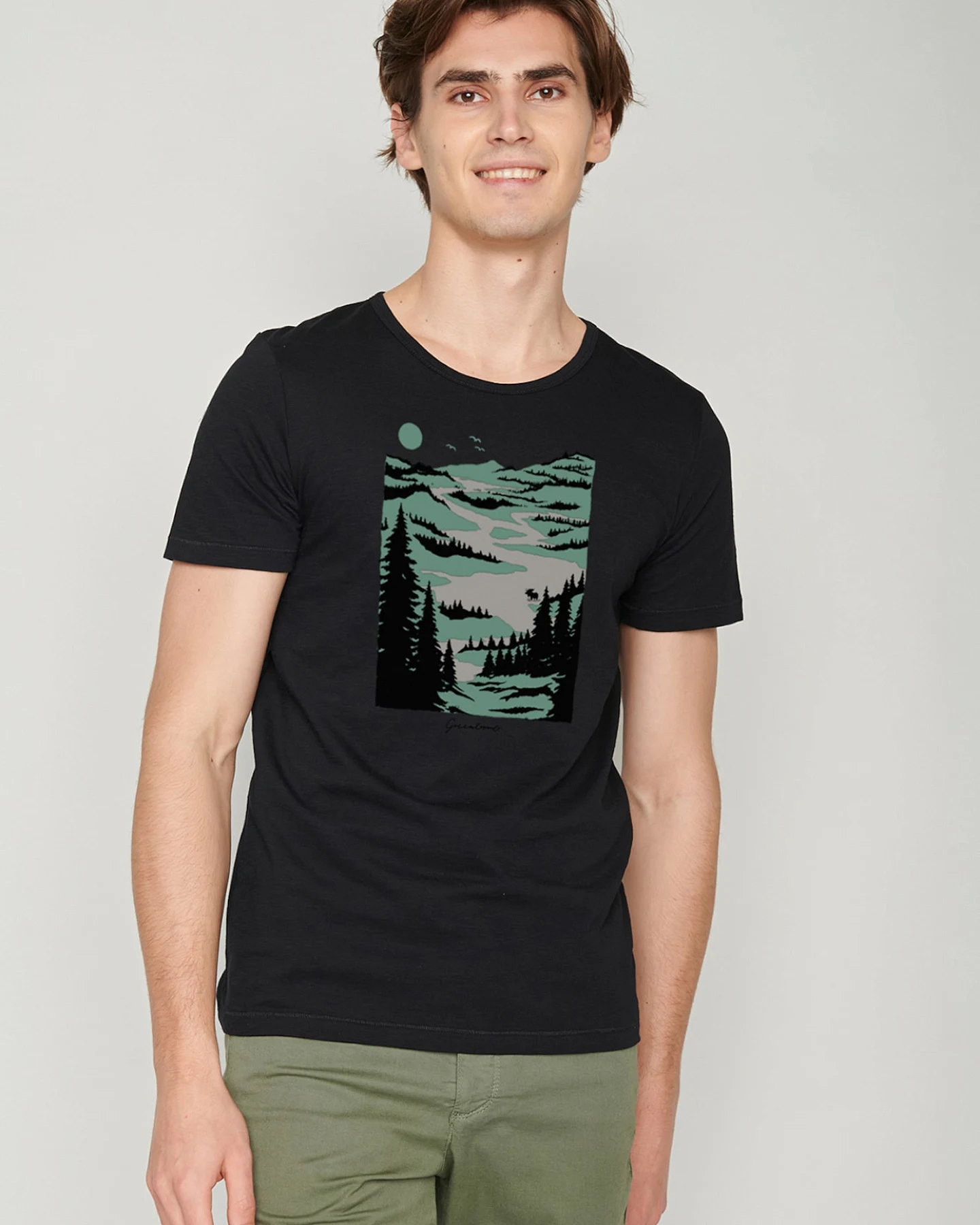 GREENBOMB T-Shirt Nature Lakeside – Ansicht 2