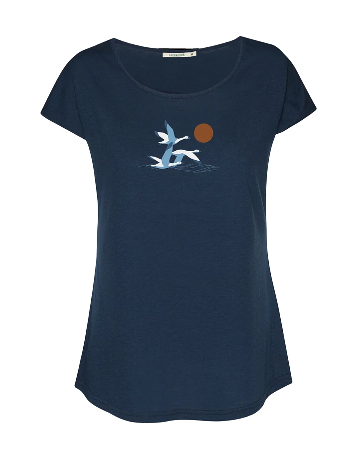 GREENBOMB T-Shirt Animal Goose Family