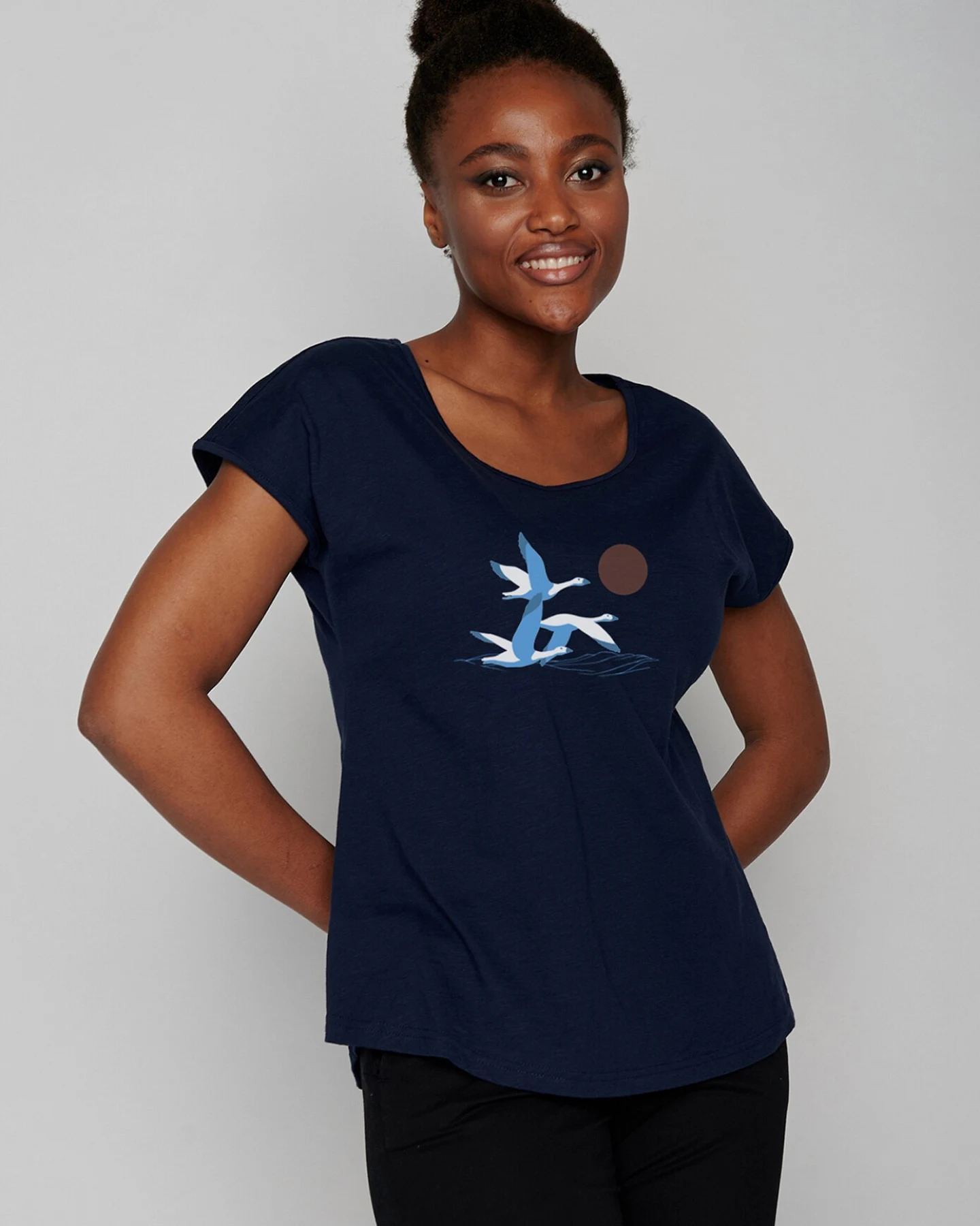 GREENBOMB T-Shirt Animal Goose Family – Ansicht 4
