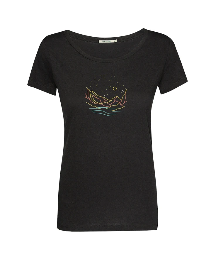 GREENBOMB T-Shirt Nature Mountain Stars