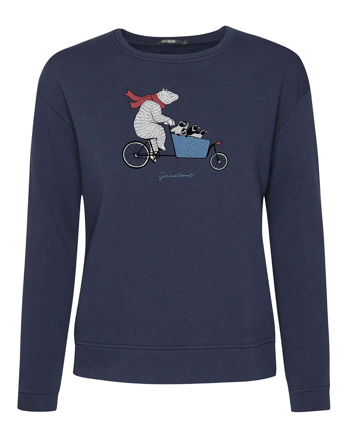GREENBOMB Sweatshirt Bike Cargo Bear