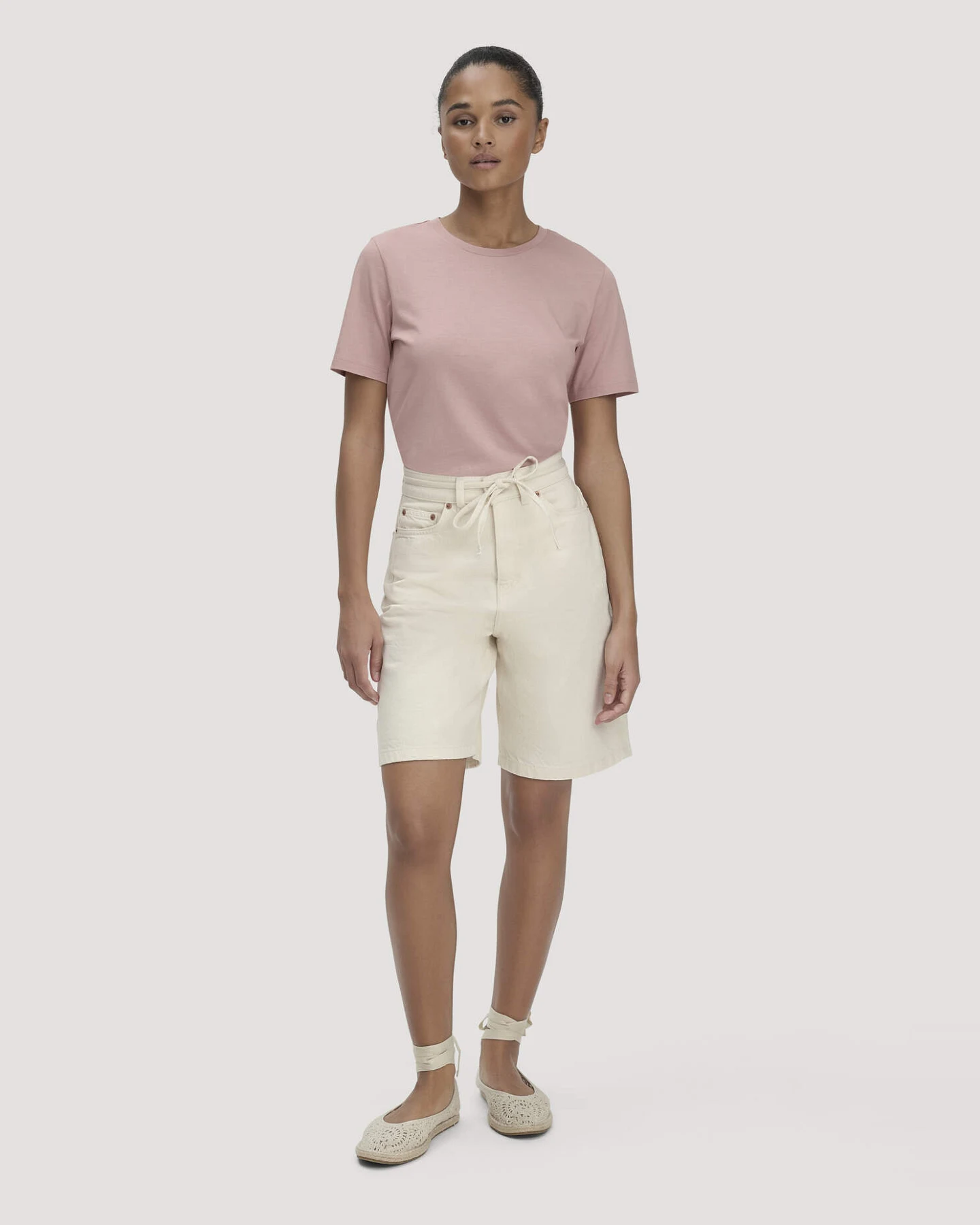 hessnatur Damen T-Shirt Regular aus Regenerative Organic Cotton (ROC) - rosa - Größe 34 – Ansicht 2