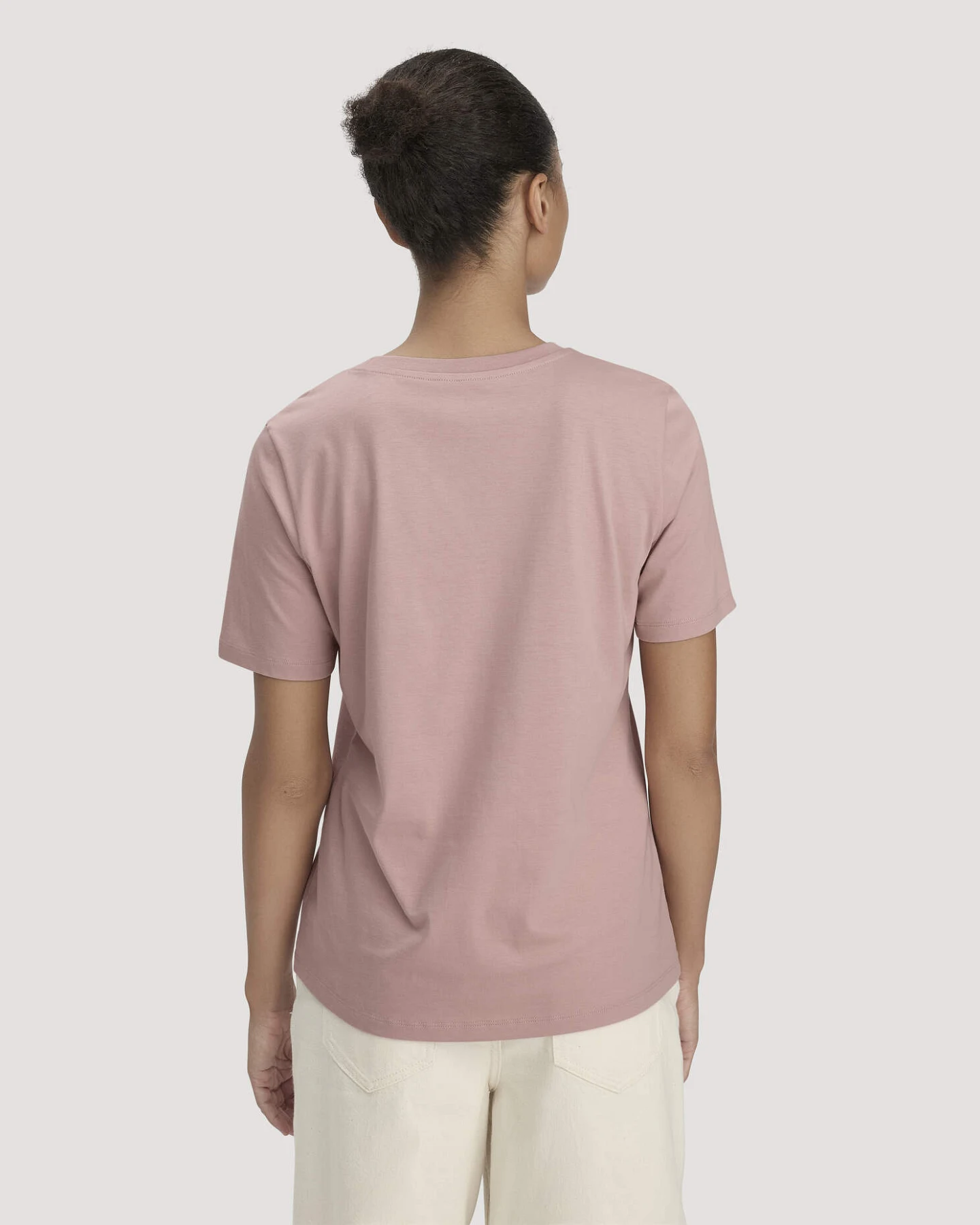 hessnatur Damen T-Shirt Regular aus Regenerative Organic Cotton (ROC) - rosa - Größe 34 – Ansicht 3
