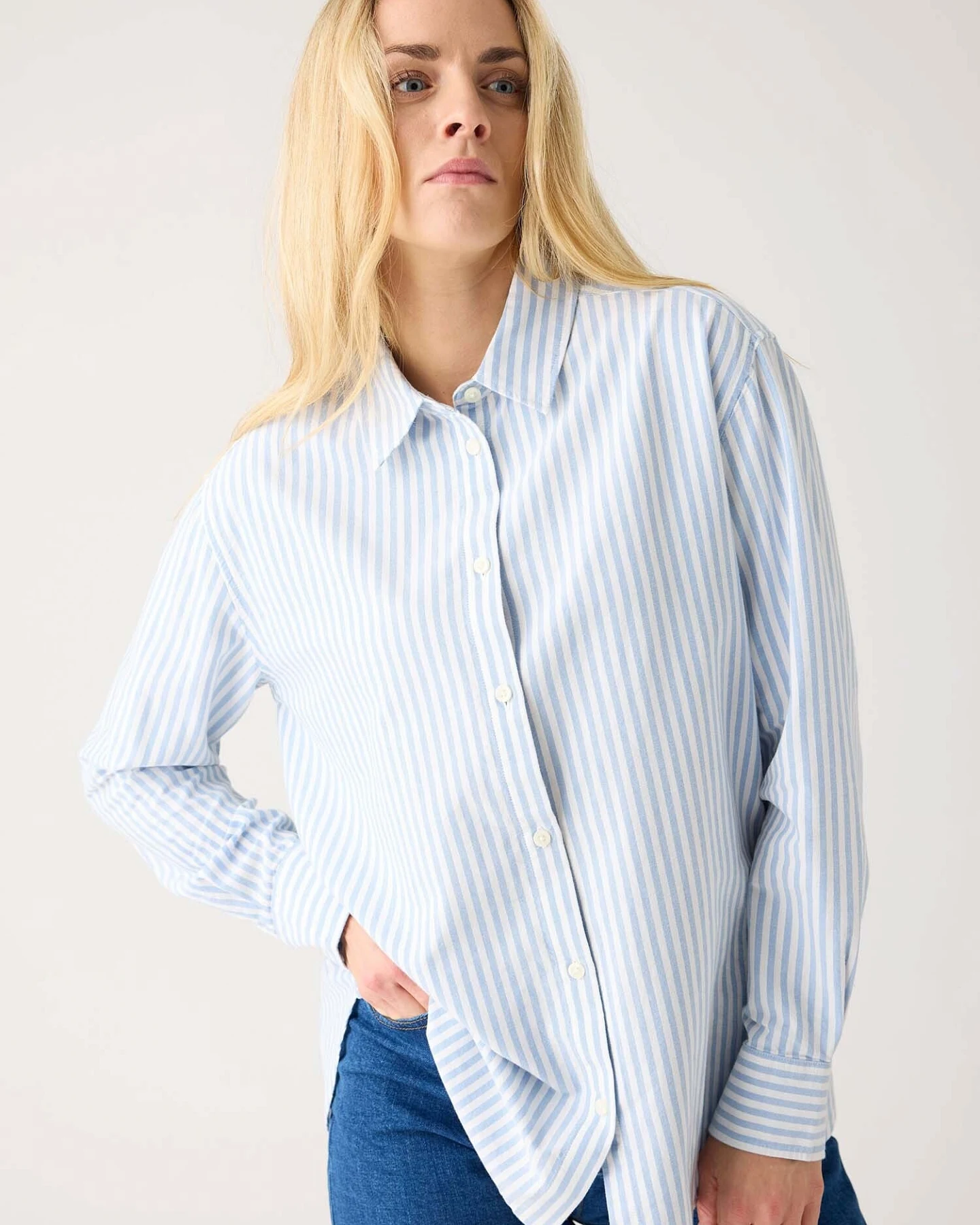KnowledgeCotton Apparel Bluse Oxford – Ansicht 2