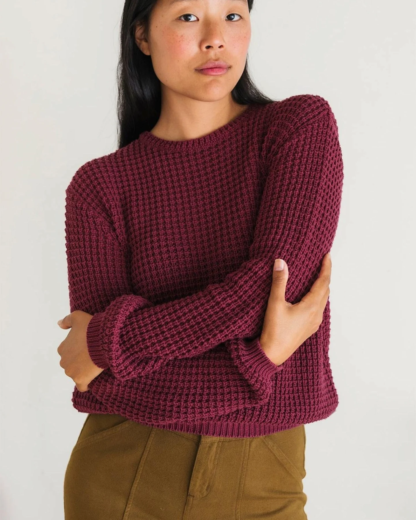 Twothirds Pullover Teresa - Dark Cranberry – Ansicht 4