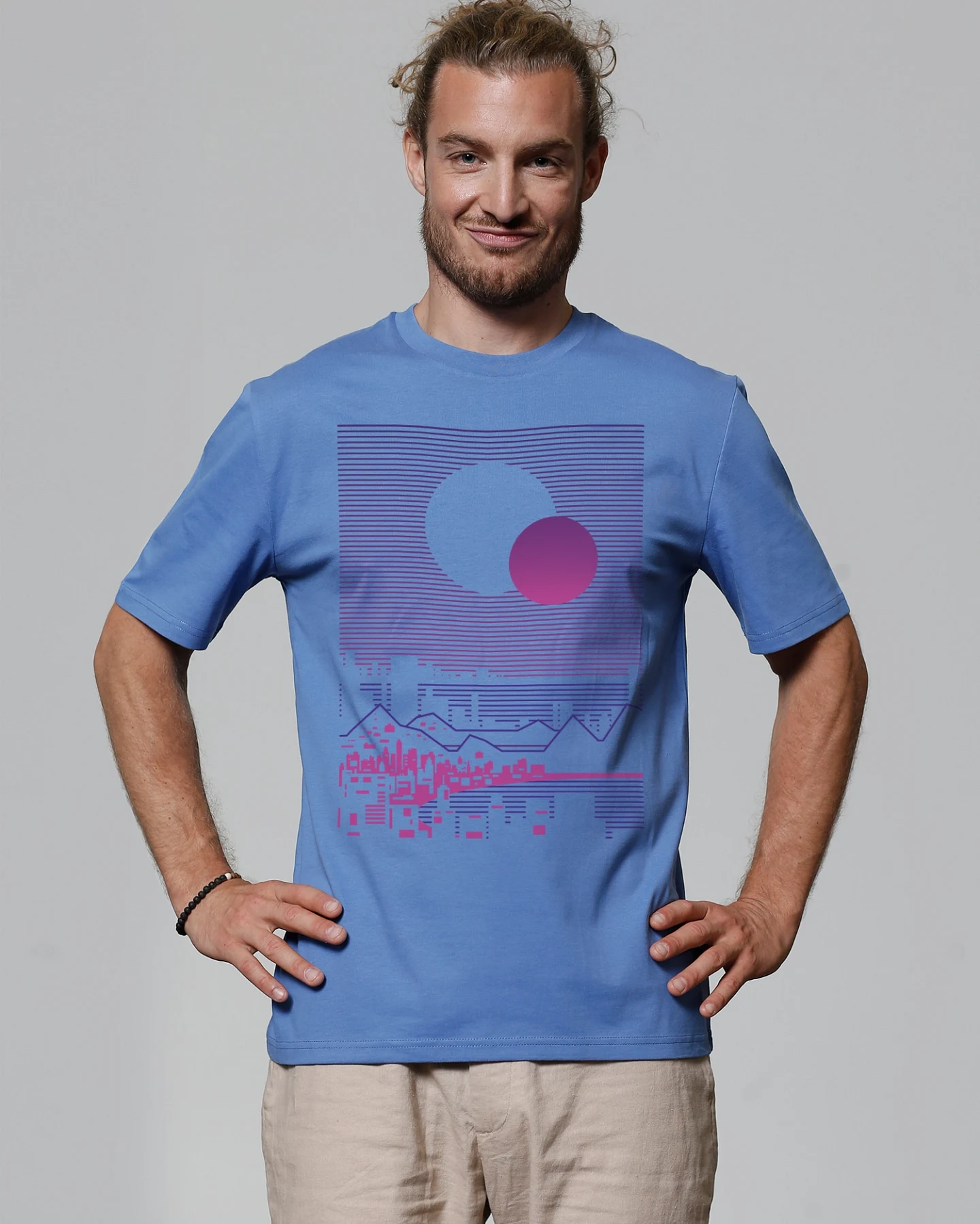 Watapparel T-Shirt Sun and Moon Skyline – Ansicht 2