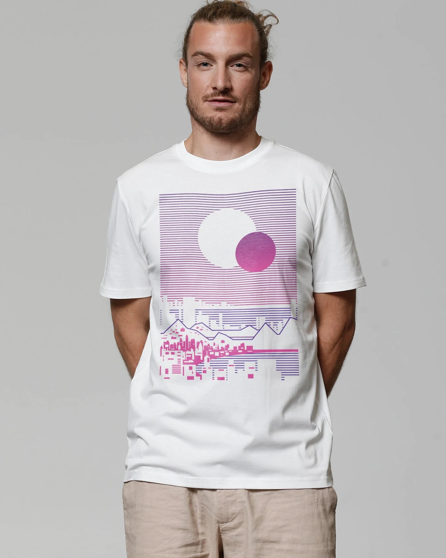Watapparel T-Shirt Sun and Moon Skyline – Ansicht 2