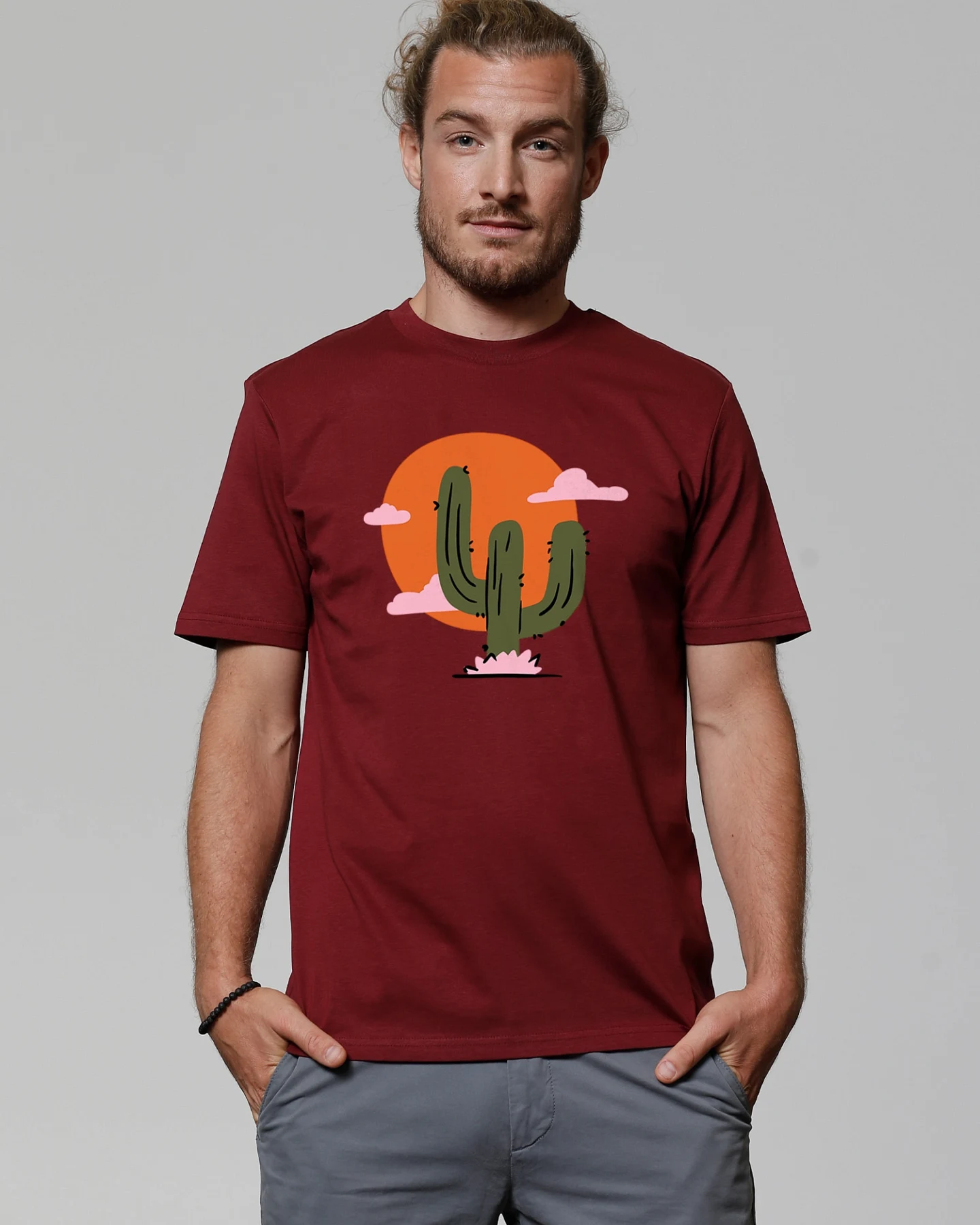 Watapparel T-Shirt Kaktus Im Sonnenuntergang – Ansicht 2