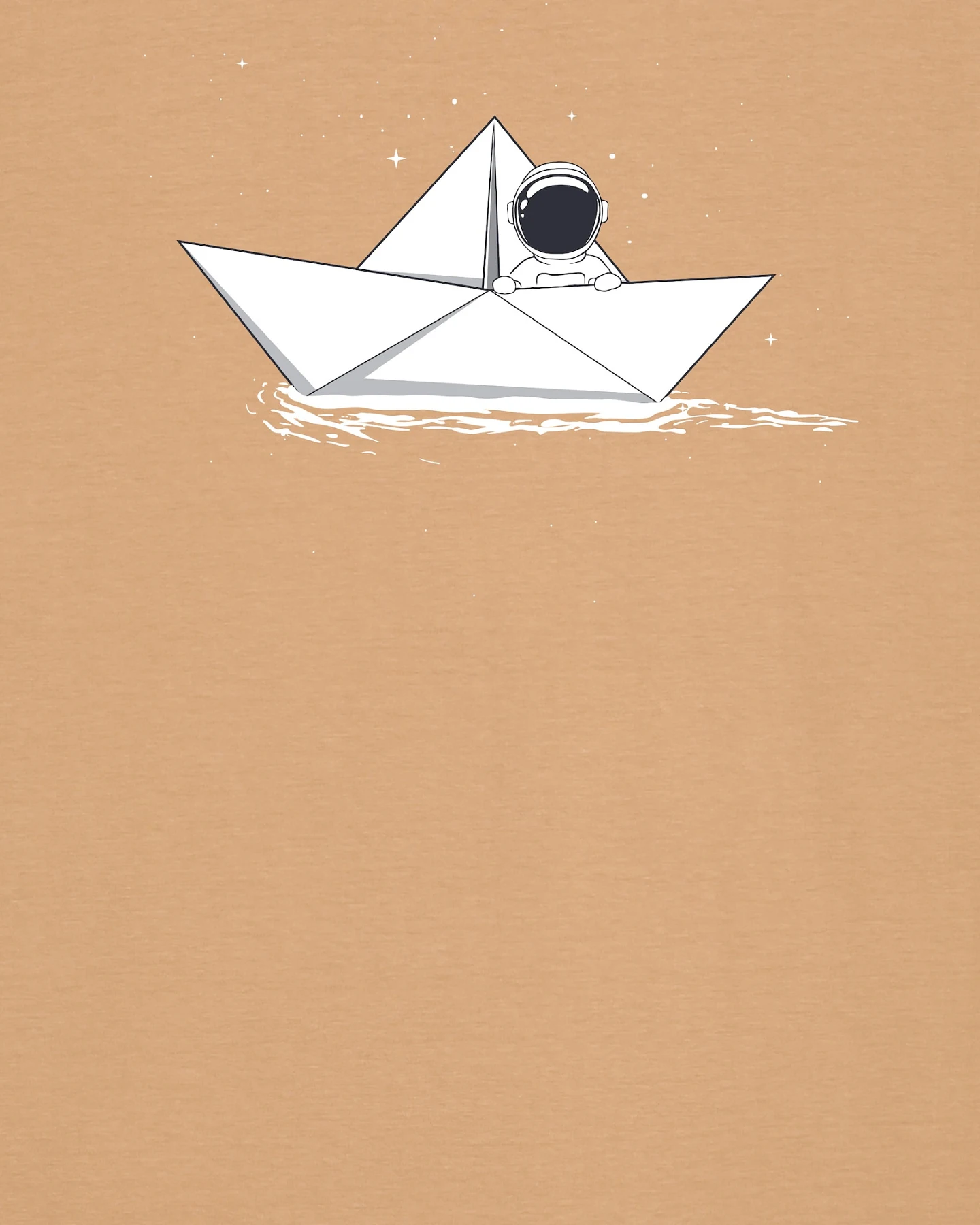 Watapparel T-Shirt Astronaut in paper boat – Ansicht 3