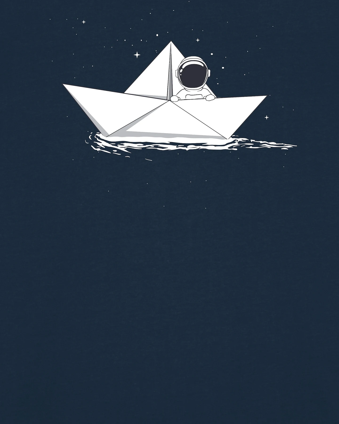 Watapparel T-Shirt Astronaut in paper boat – Ansicht 3