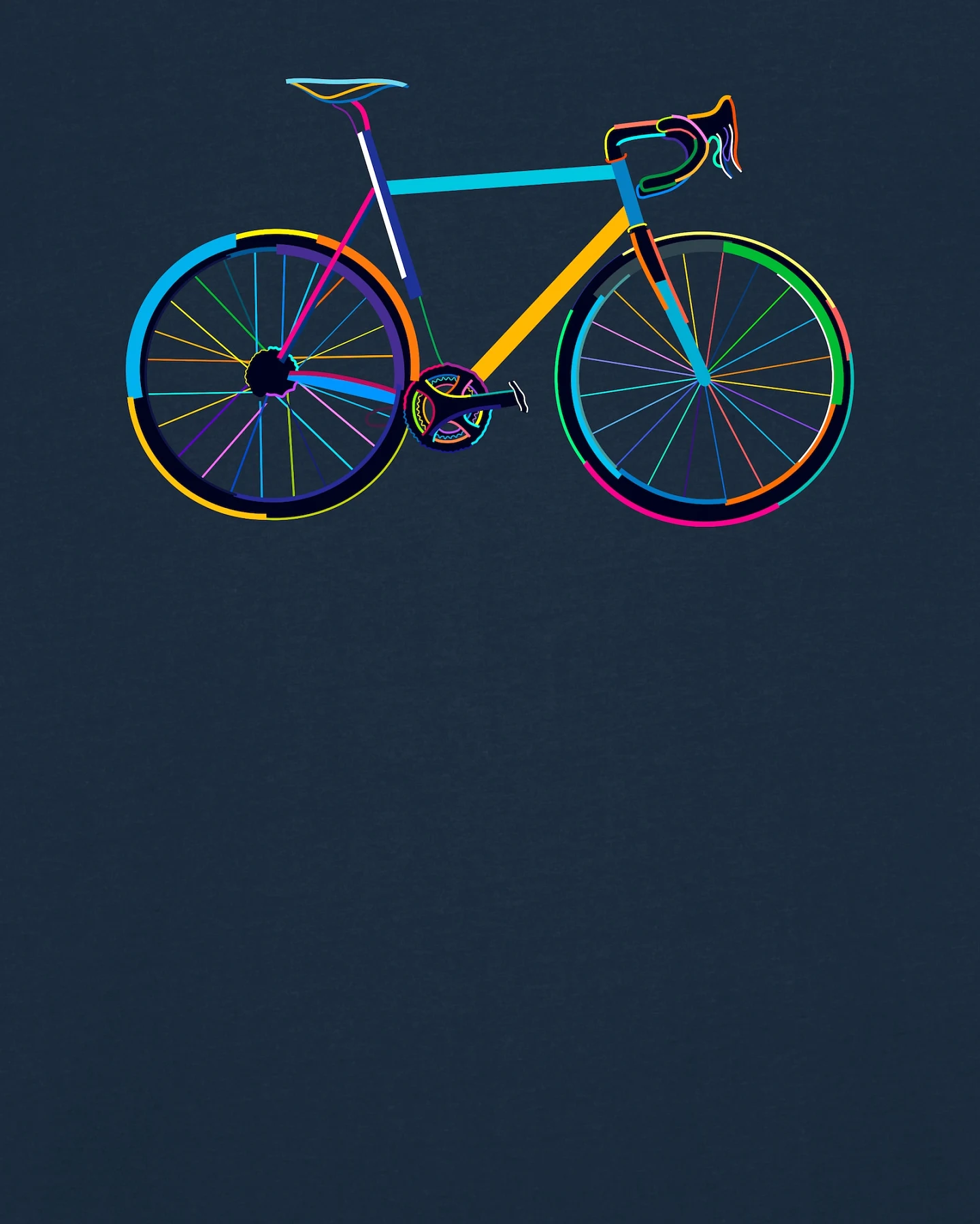 Watapparel T-Shirt Fahrrad by night – Ansicht 3