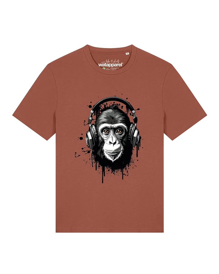 Watapparel T-Shirt Affe hört Musik