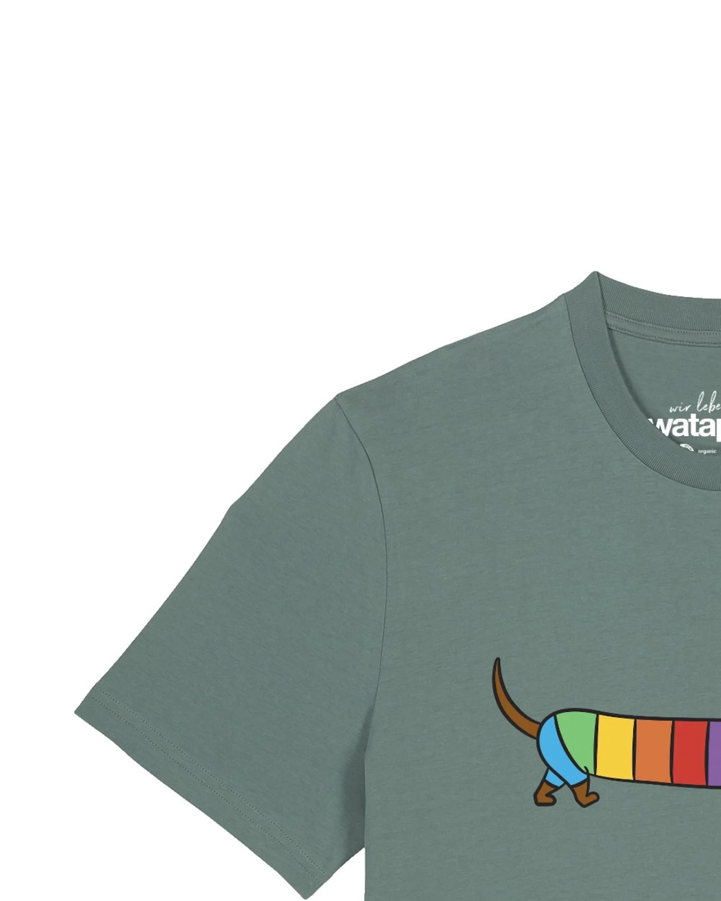 Watapparel T-Shirt Regenbogen Dackel – Ansicht 3