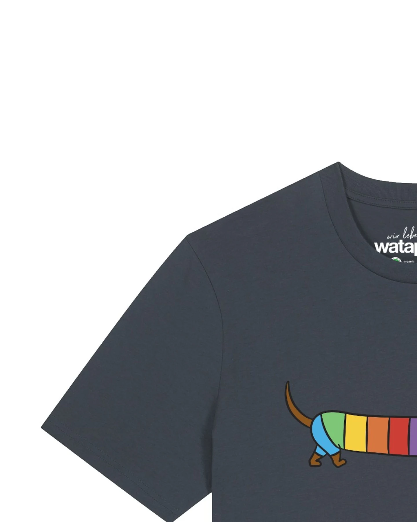Watapparel T-Shirt Regenbogen Dackel – Ansicht 3