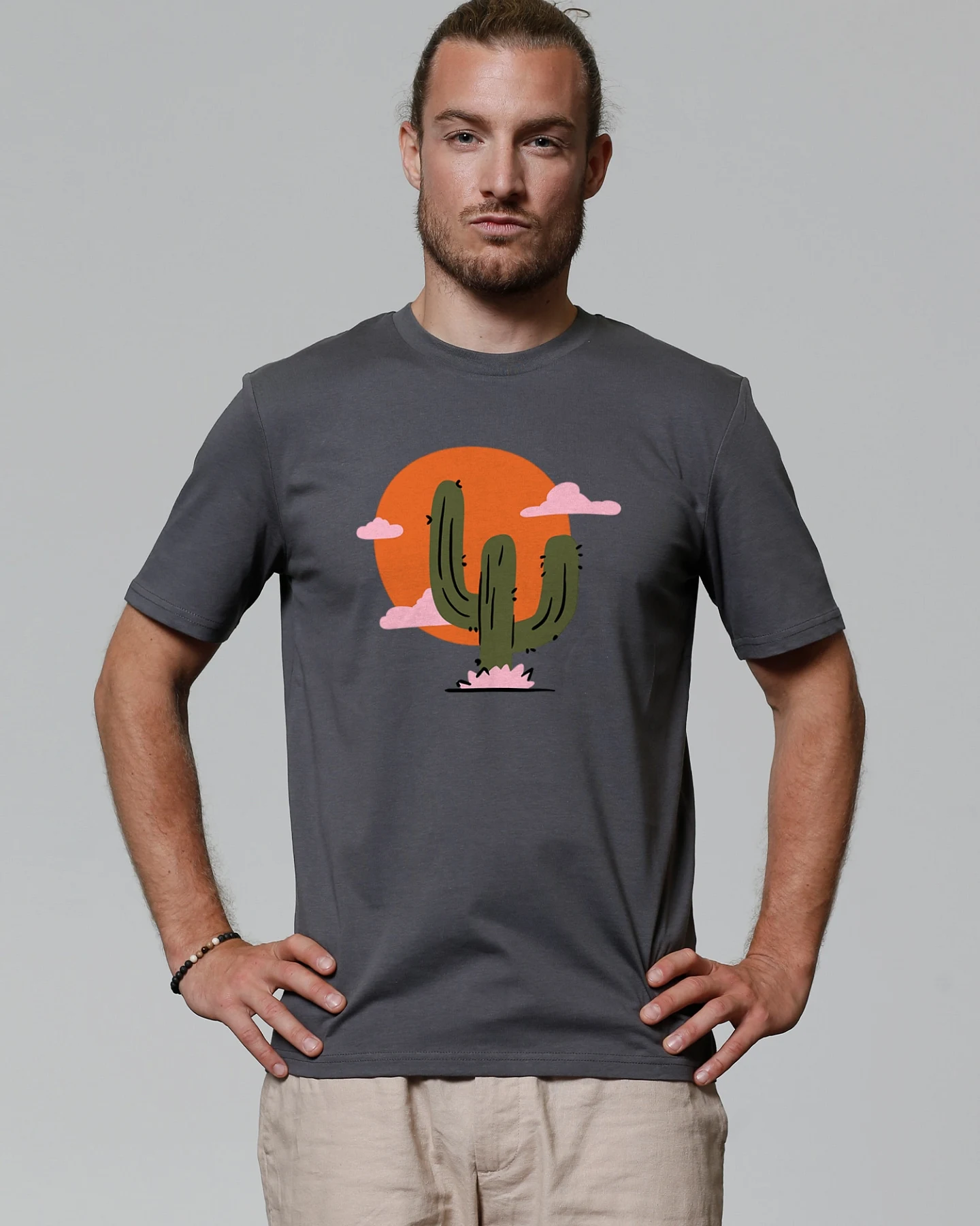 Watapparel T-Shirt Kaktus Im Sonnenuntergang – Ansicht 2