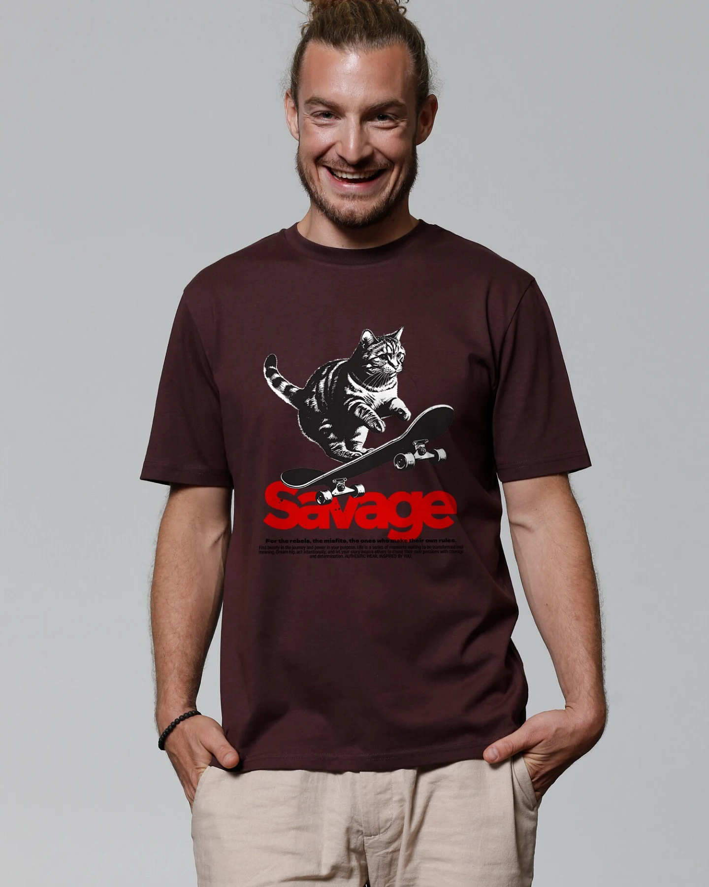 Watapparel T-Shirt Savage cat – Ansicht 2