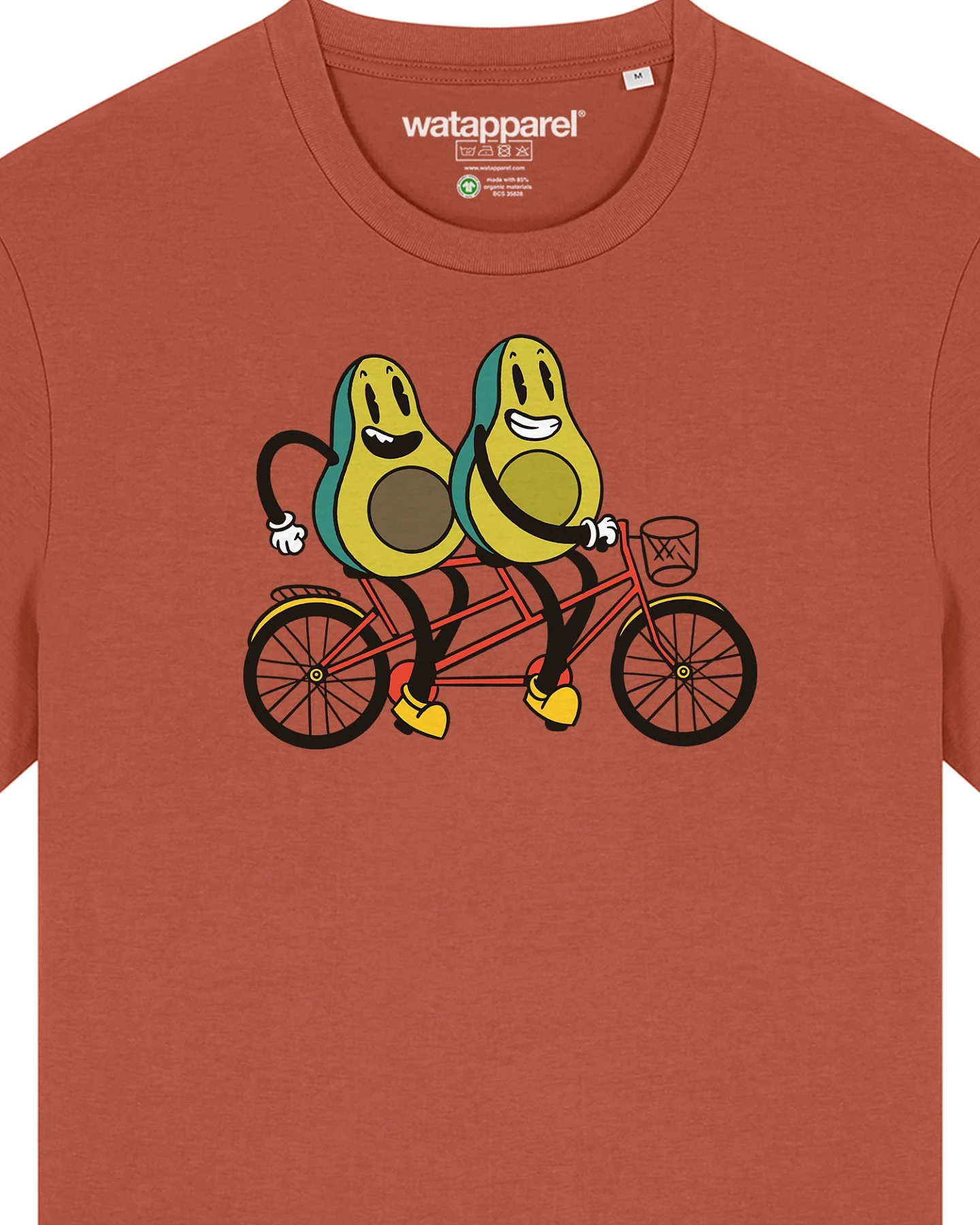 Watapparel T-Shirt Avocado Fahrrad – Ansicht 3