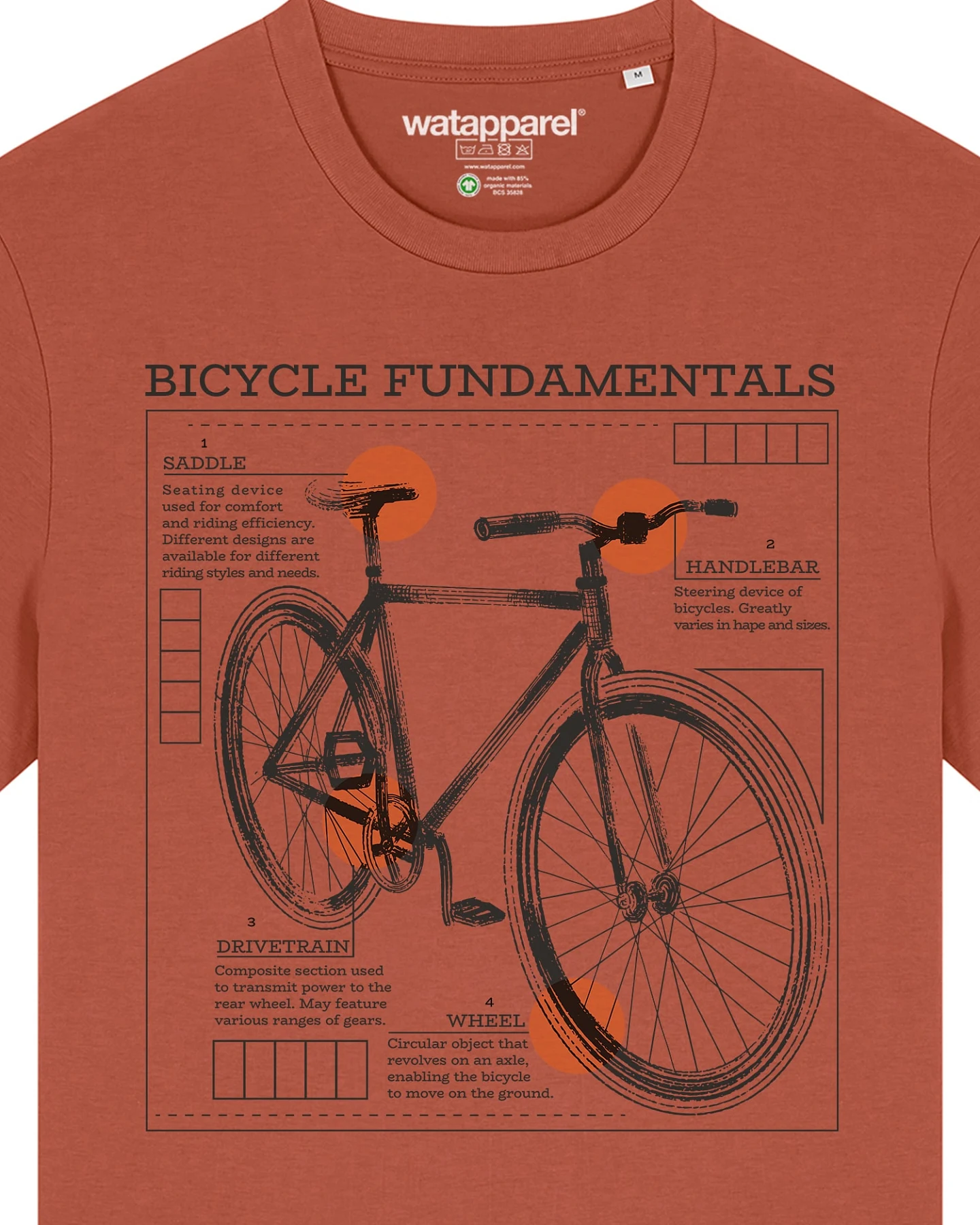Watapparel T-Shirt Fahrrad Grundlagen – Ansicht 3