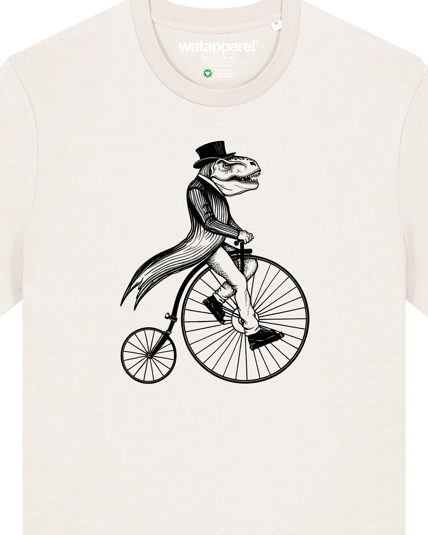 Watapparel T-Shirt T-Rex auf Fahrrad – Ansicht 3