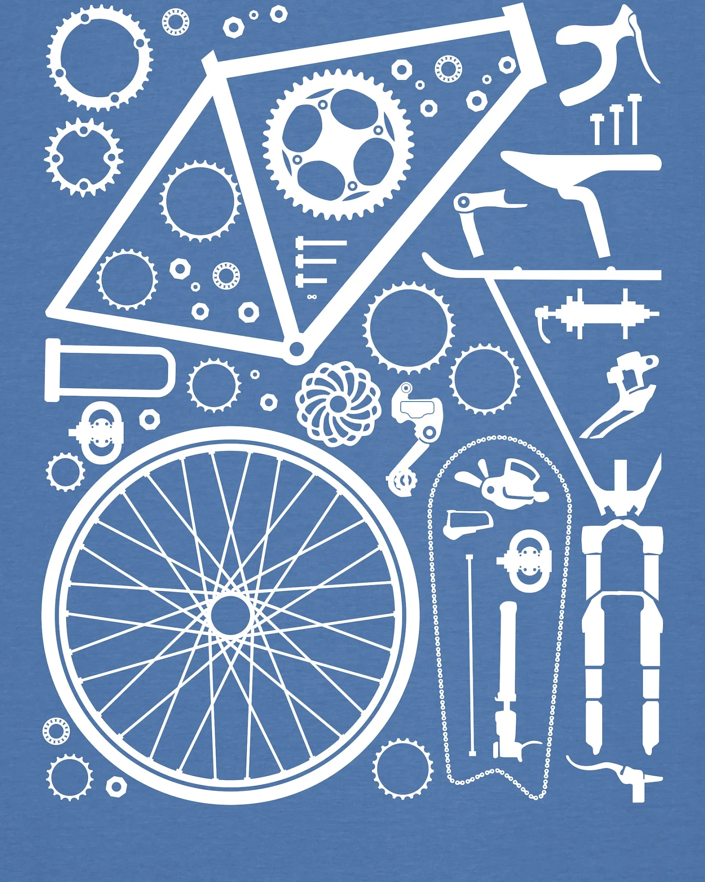 Watapparel T-Shirt Fahrradteile – Ansicht 3