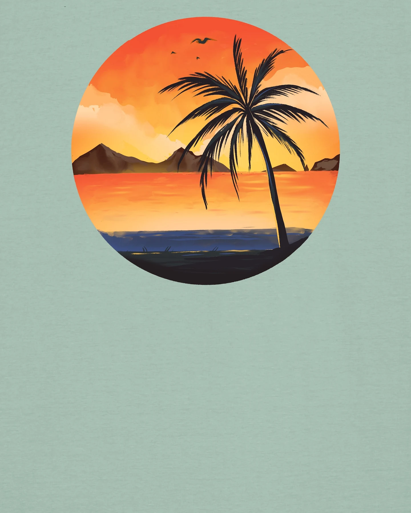 Watapparel Shirt Sunset on palm beach – Ansicht 3