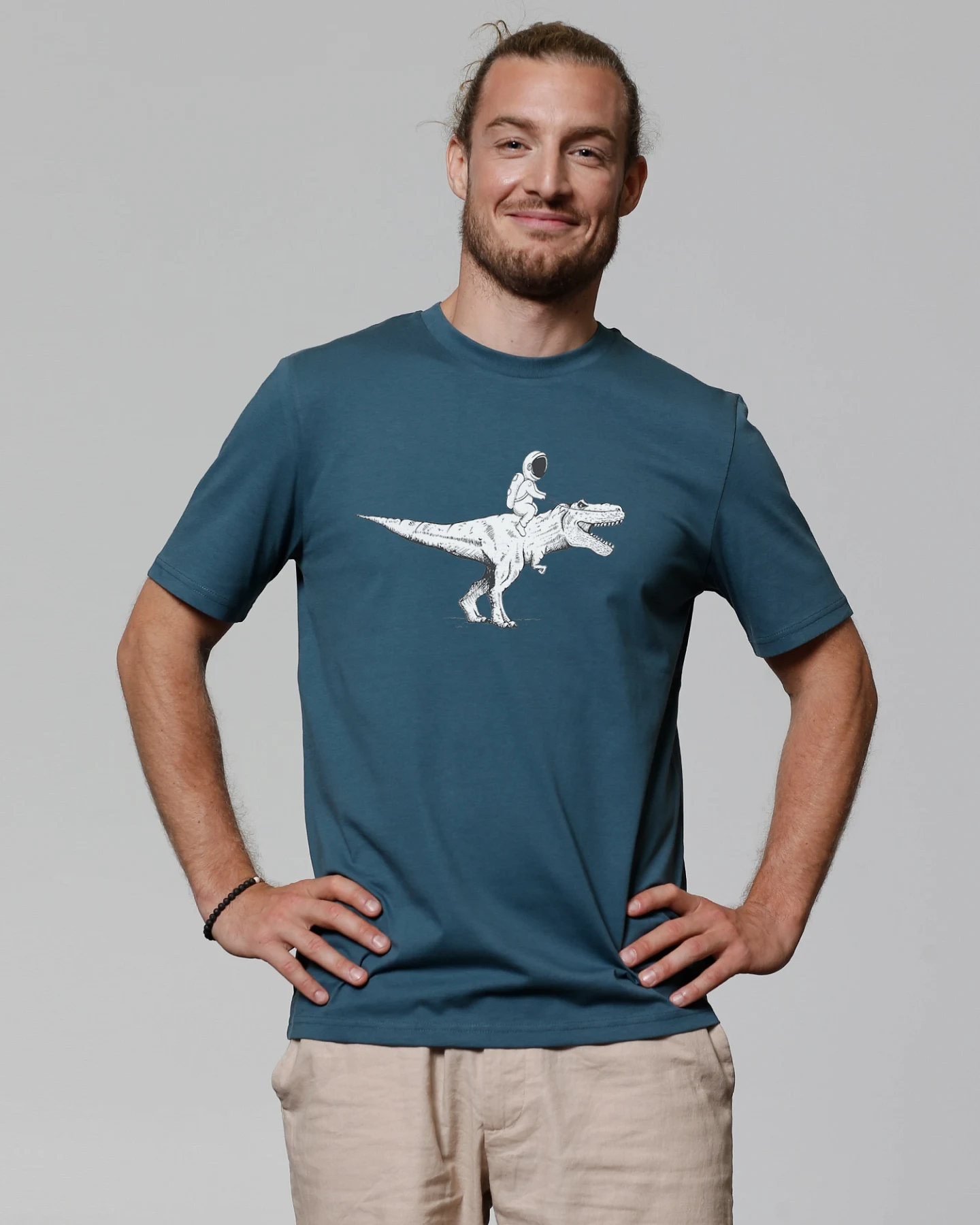 Watapparel T-Shirt Astronaut on T-Rex – Ansicht 2