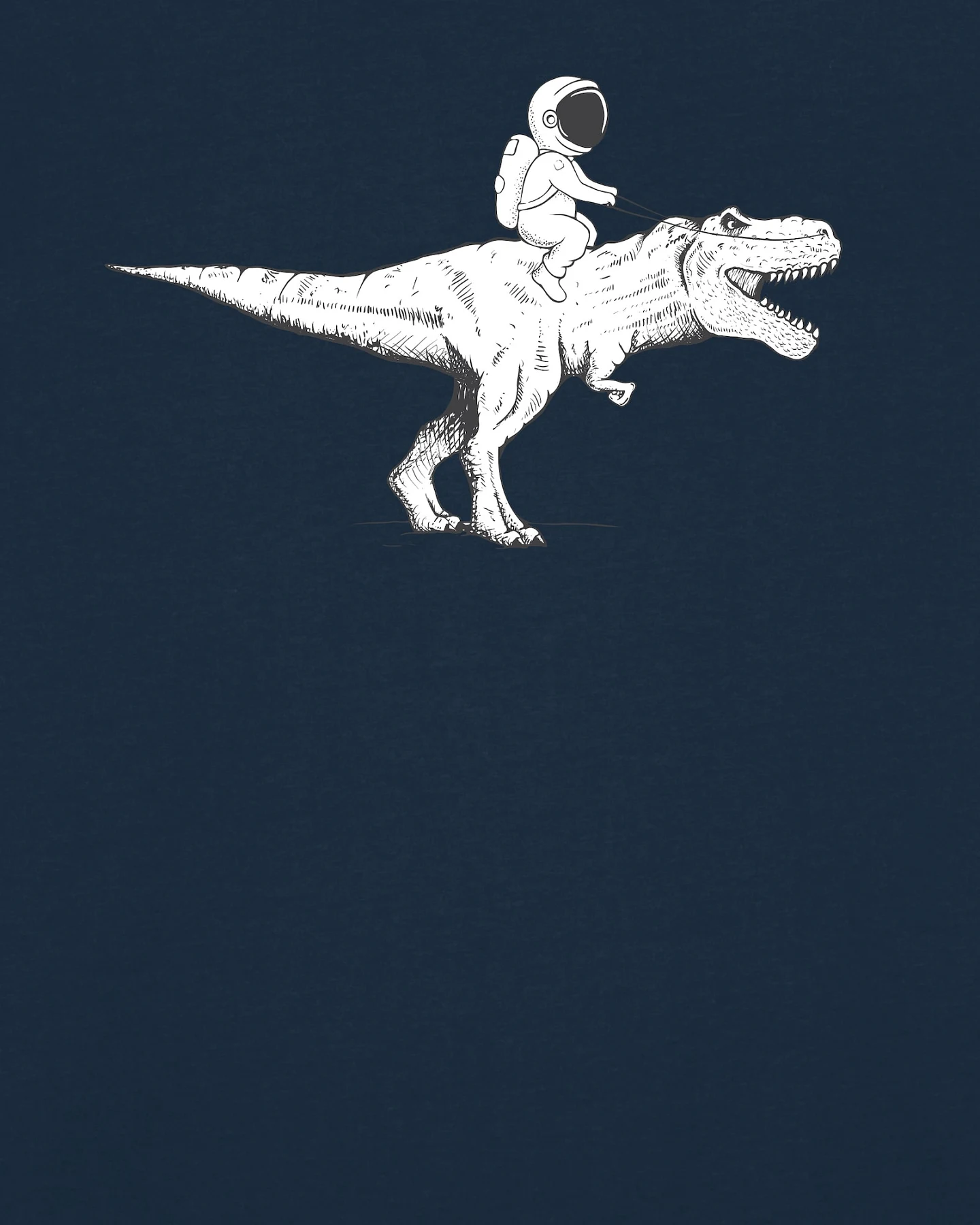 Watapparel T-Shirt Astronaut on T-Rex – Ansicht 3