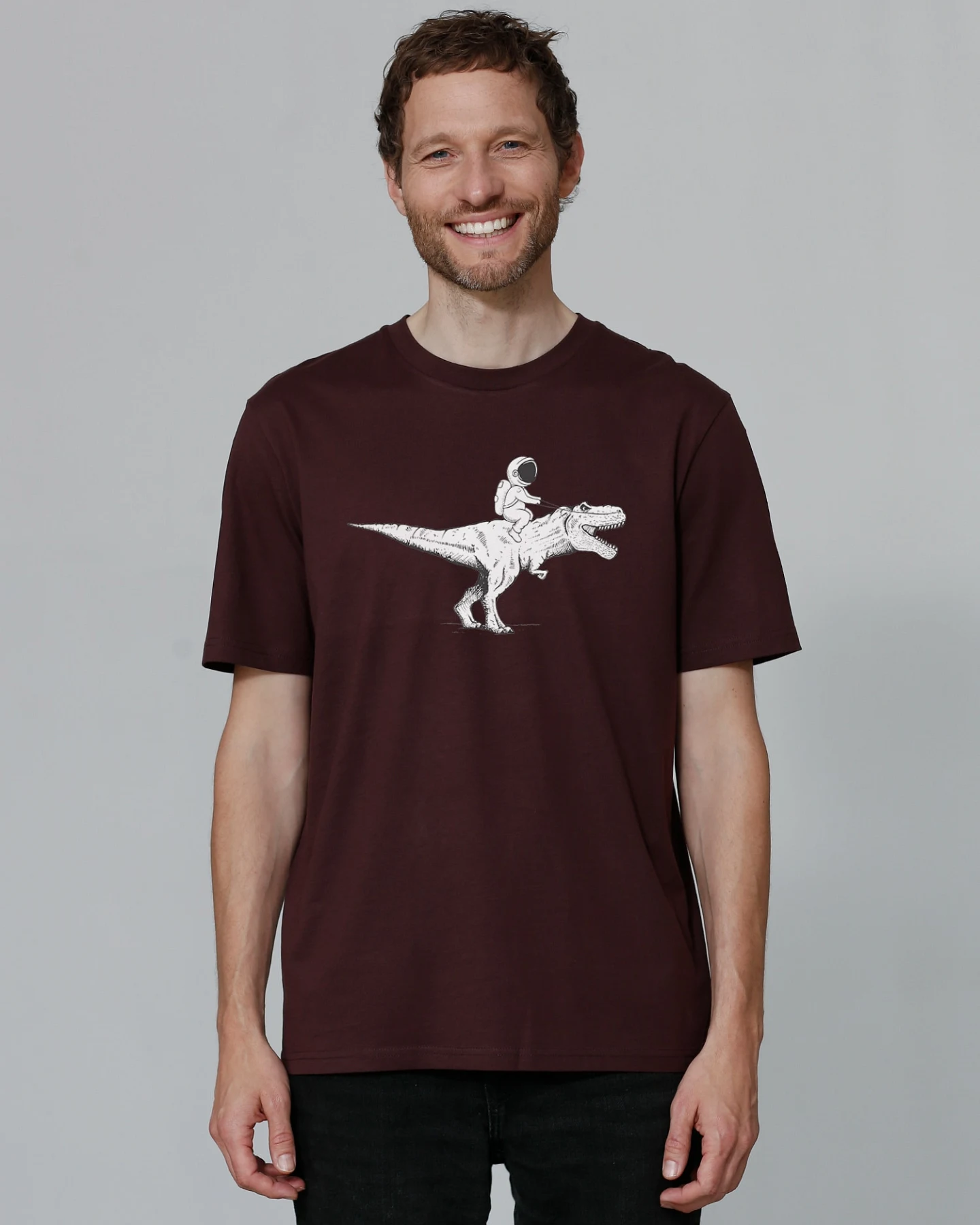 Watapparel T-Shirt Astronaut on T-Rex – Ansicht 2