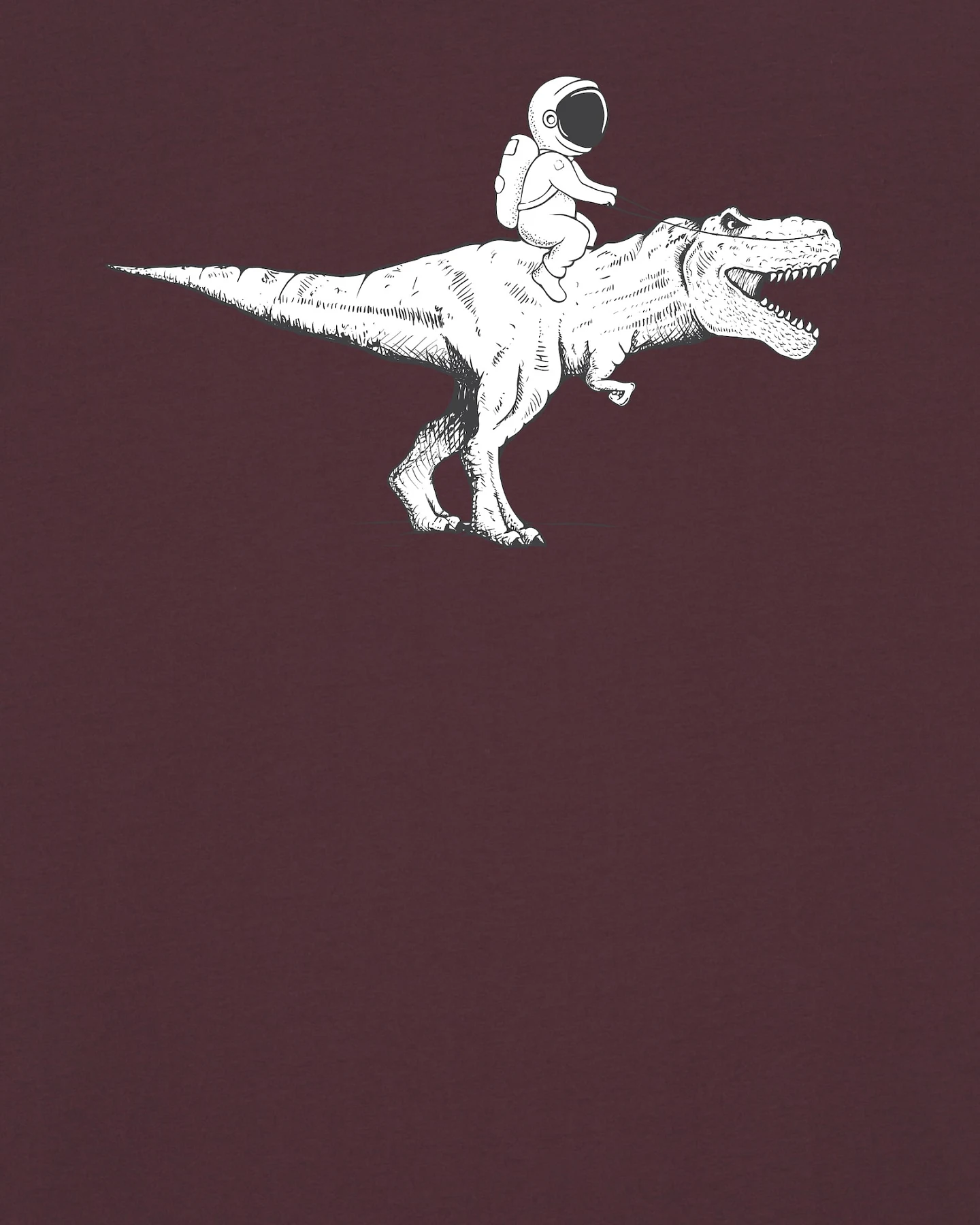 Watapparel T-Shirt Astronaut on T-Rex – Ansicht 3