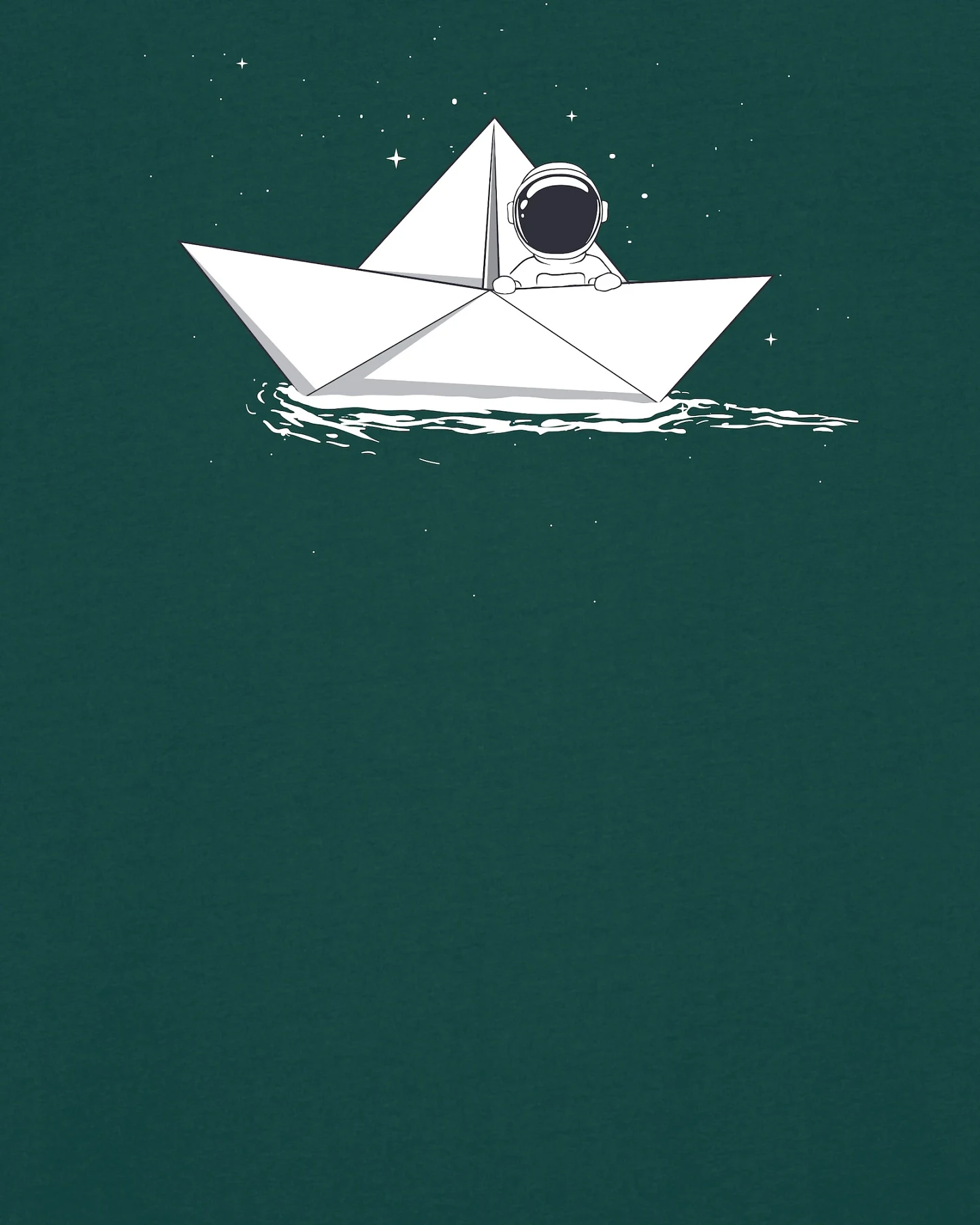 Watapparel T-Shirt Astronaut in paper boat – Ansicht 3
