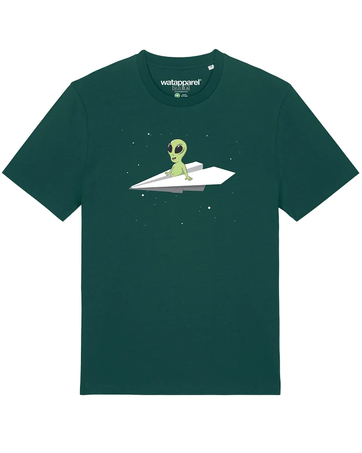 Watapparel T-Shirt Alien on a paper plane