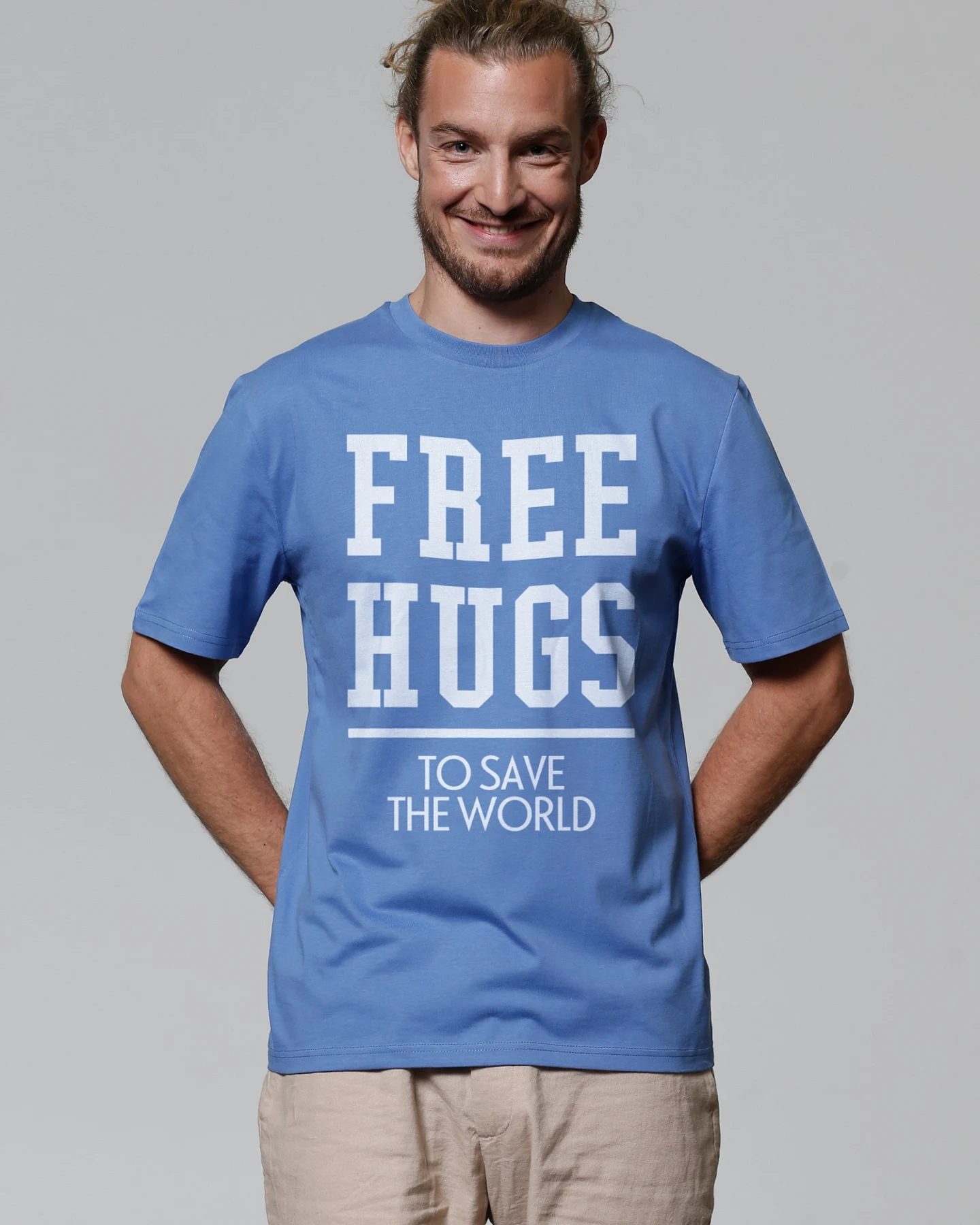 Watapparel Shirt Free hugs to save the world – Ansicht 2